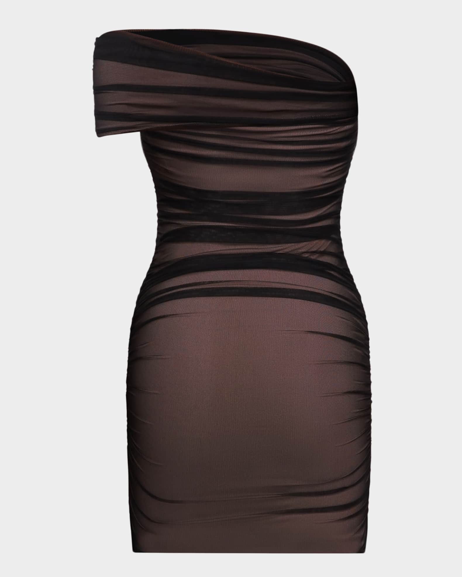 ruched mesh dress VENUS Bodycon | Blush throw on a leather jacket and ankle boots Vestido Maxi de Malla Danika