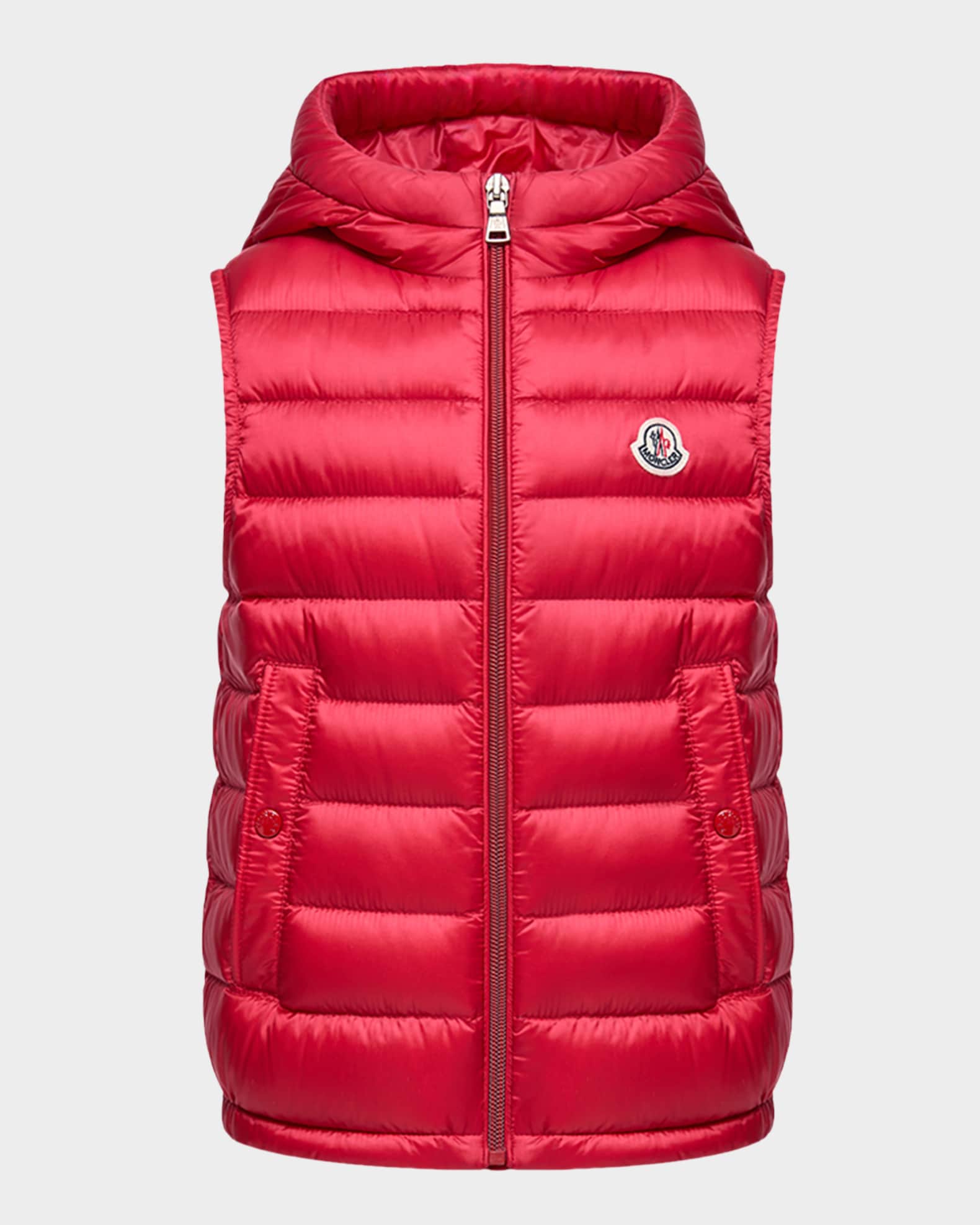 Moncler Boy's Uzzay Hooded Down Vest, Size 12-14 | Neiman Marcus