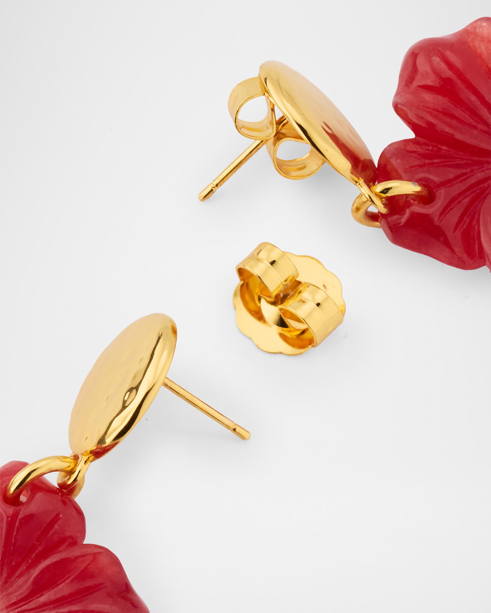NEST Jewelry Ruby Quartz Flower Drop Earrings | Neiman Marcus