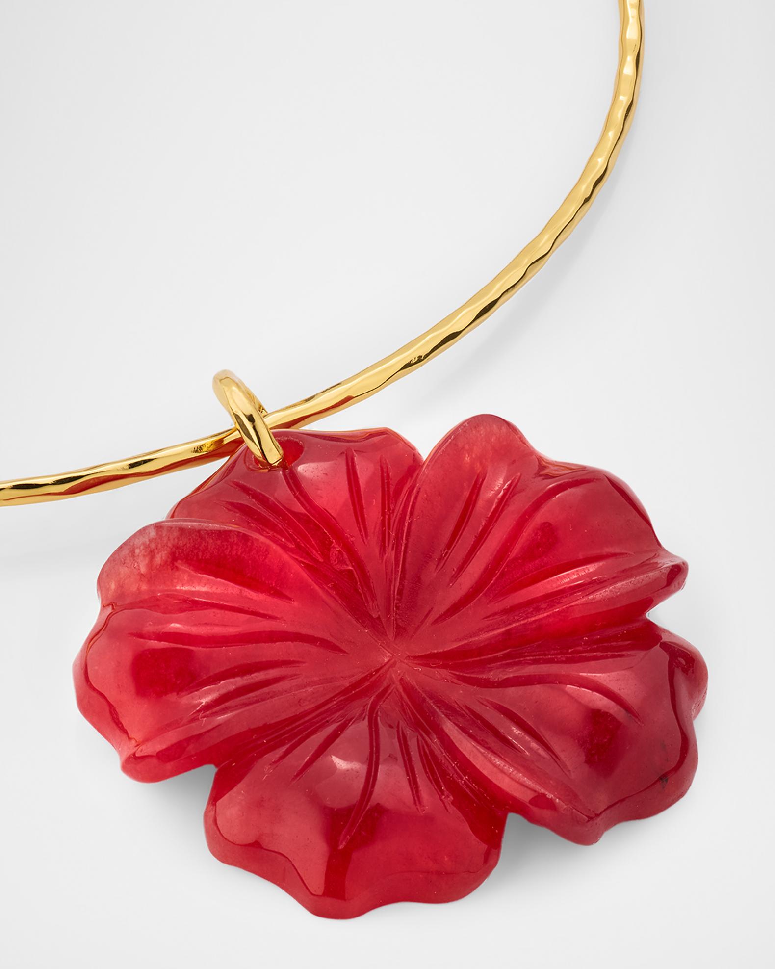 NEST Jewelry Ruby Quartz Flower Collar | Neiman Marcus