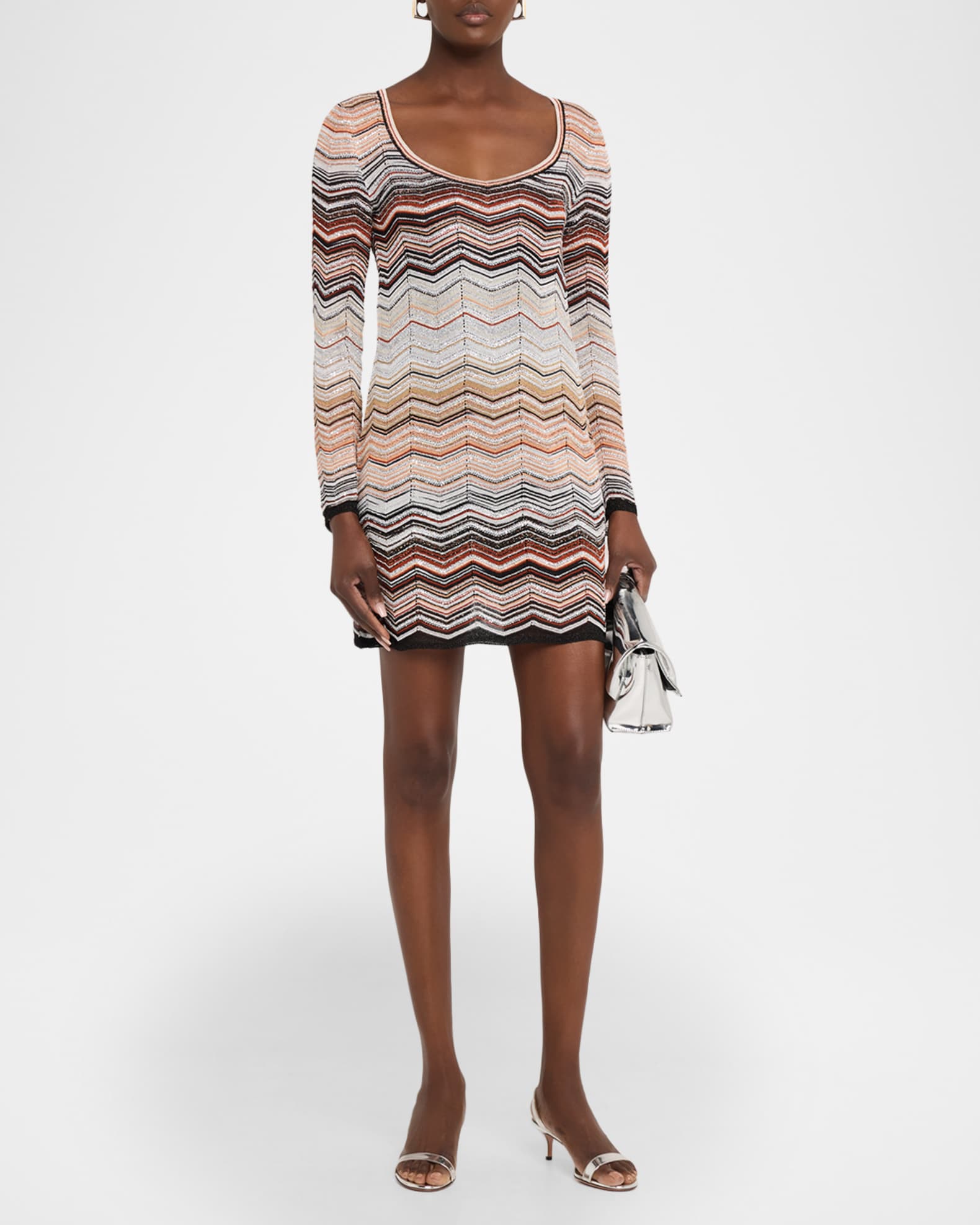 knee length dresses for ladies Alaska Long Sleeve Mini Knit Dress main image 1