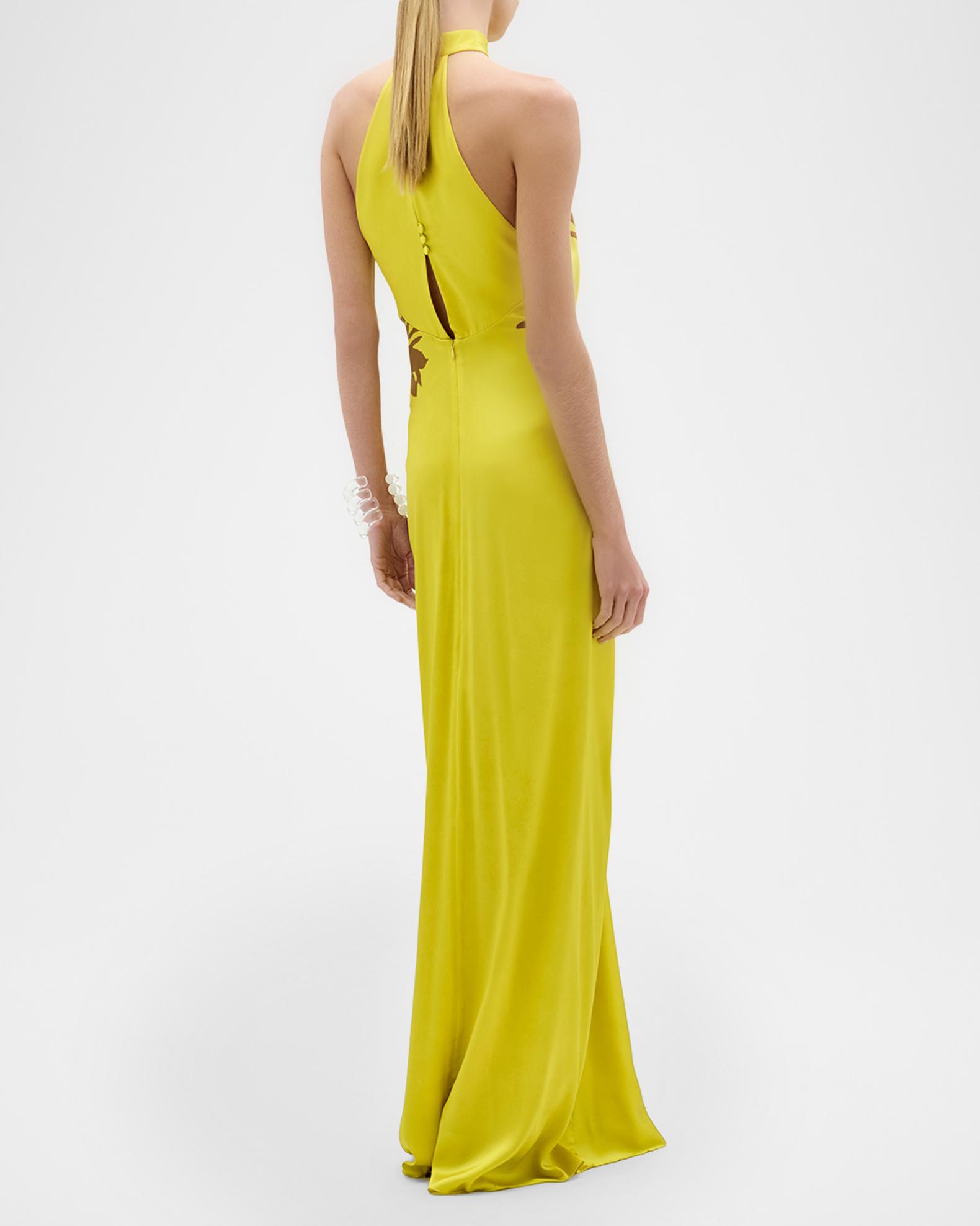 Silvia Tcherassi Koori Gathered Silk Halter Maxi Dress | Neiman Marcus