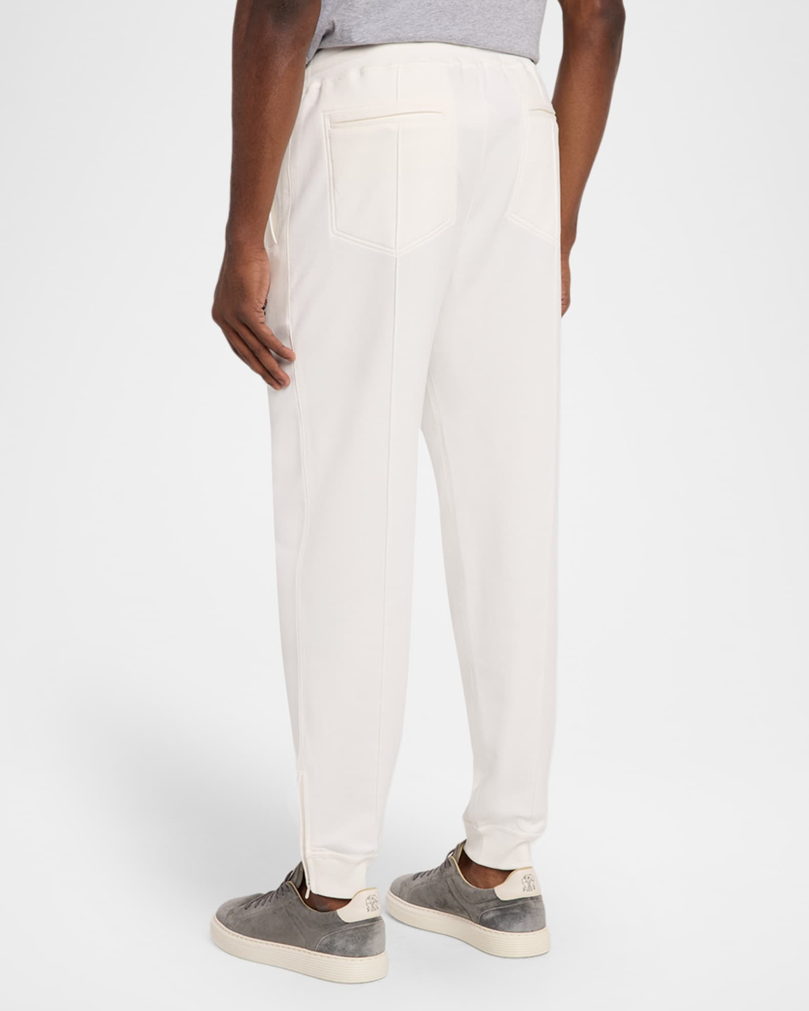 Brunello Cucinelli Men's Tennis Pintuck Drawstring Pants | Neiman