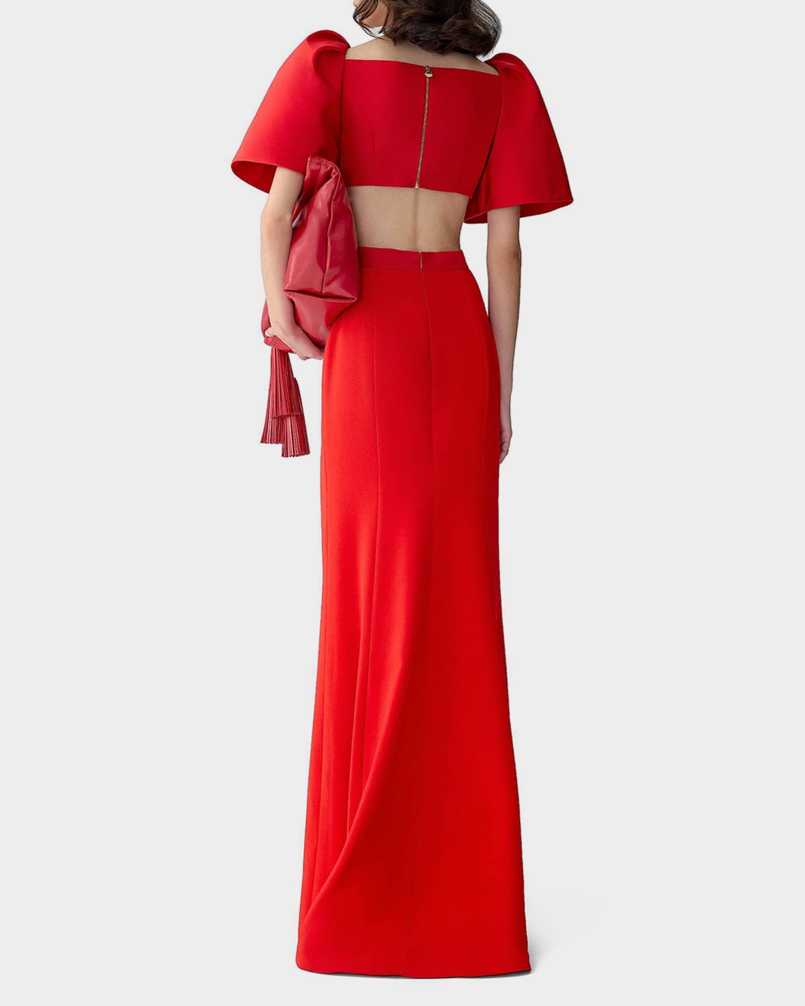 formal dress for women midi Strapless Midi A-Line Prom Dress with Lace-Up Back Sage / 3XLarge main image 1