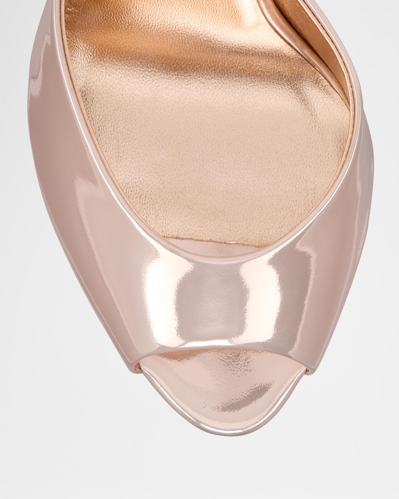 Christian Louboutin 100mm Me Dolly Metallic Leather Slide Sandals