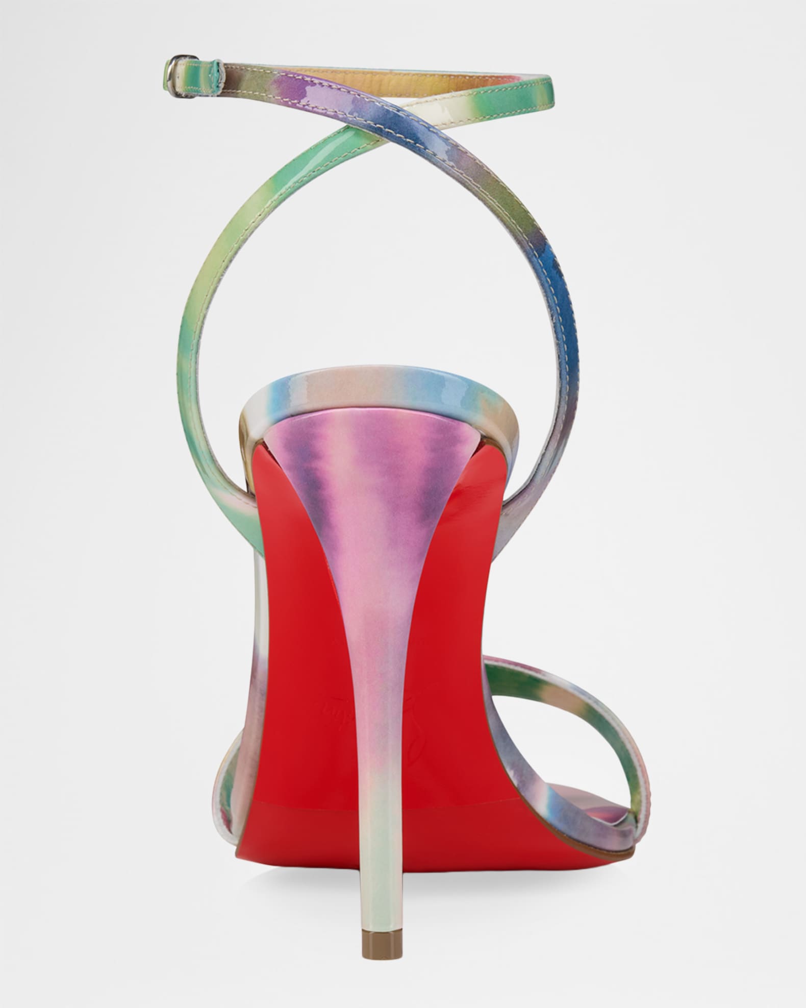 Christian Louboutin 100mm Miss Z Tie-Dye Patent Leather Sandals