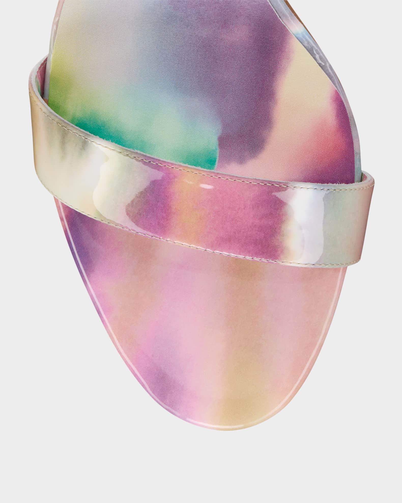 Christian Louboutin 100mm Miss Z Tie-Dye Patent Leather Sandals