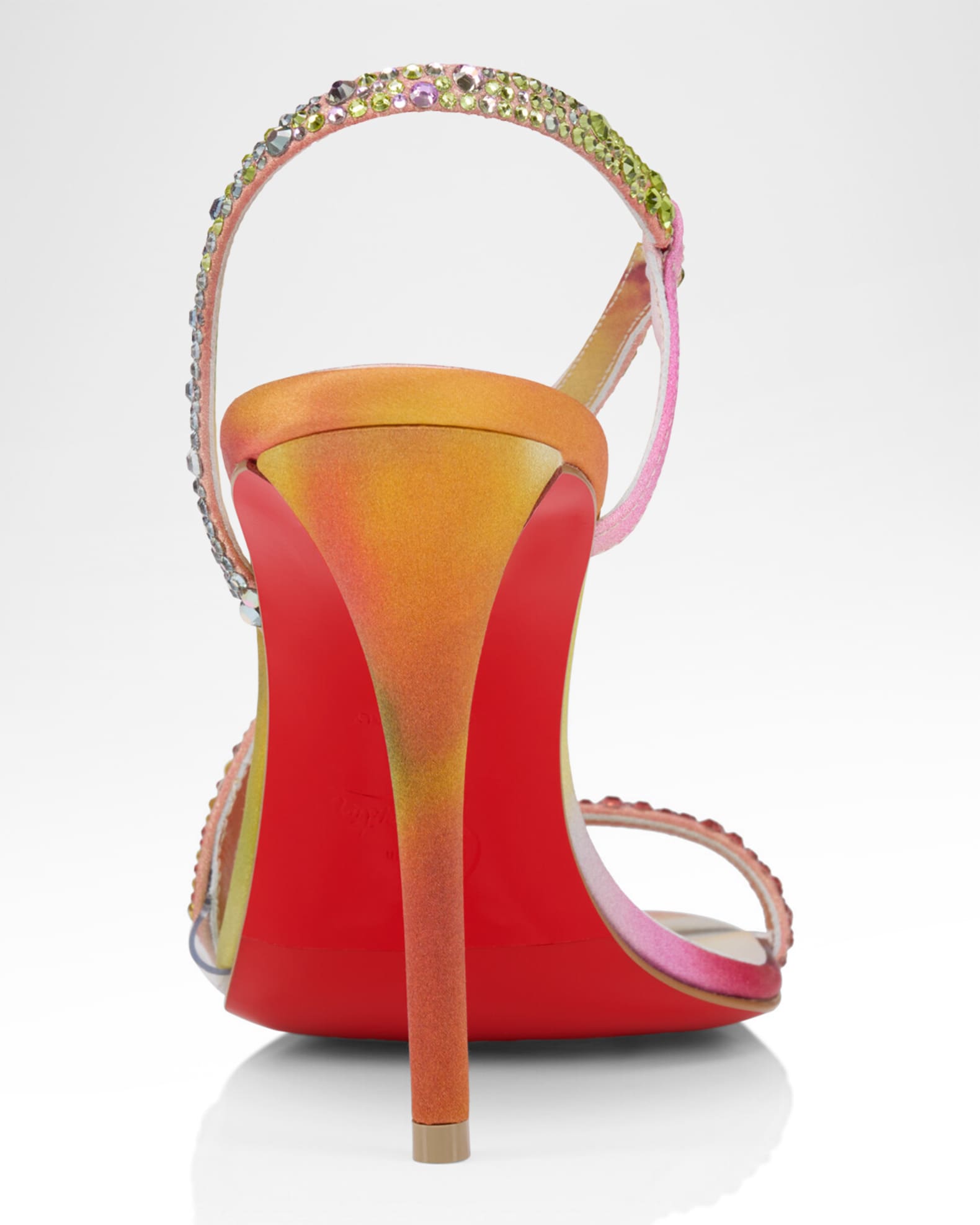 Christian Louboutin 100mm Rosa Z Embellished Floral Satin Sandals