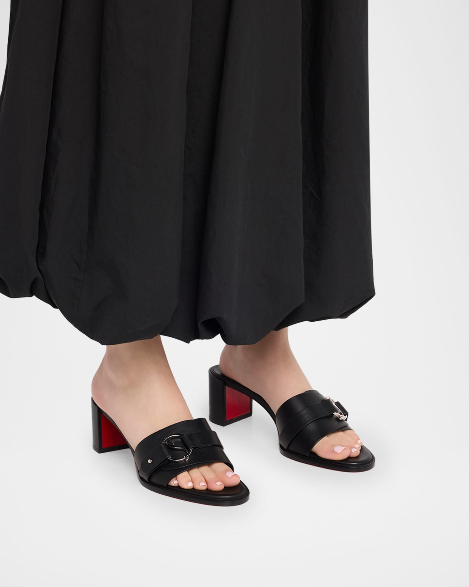 Christian Louboutin 55mm Her in Roma Leather Mules | Neiman Marcus
