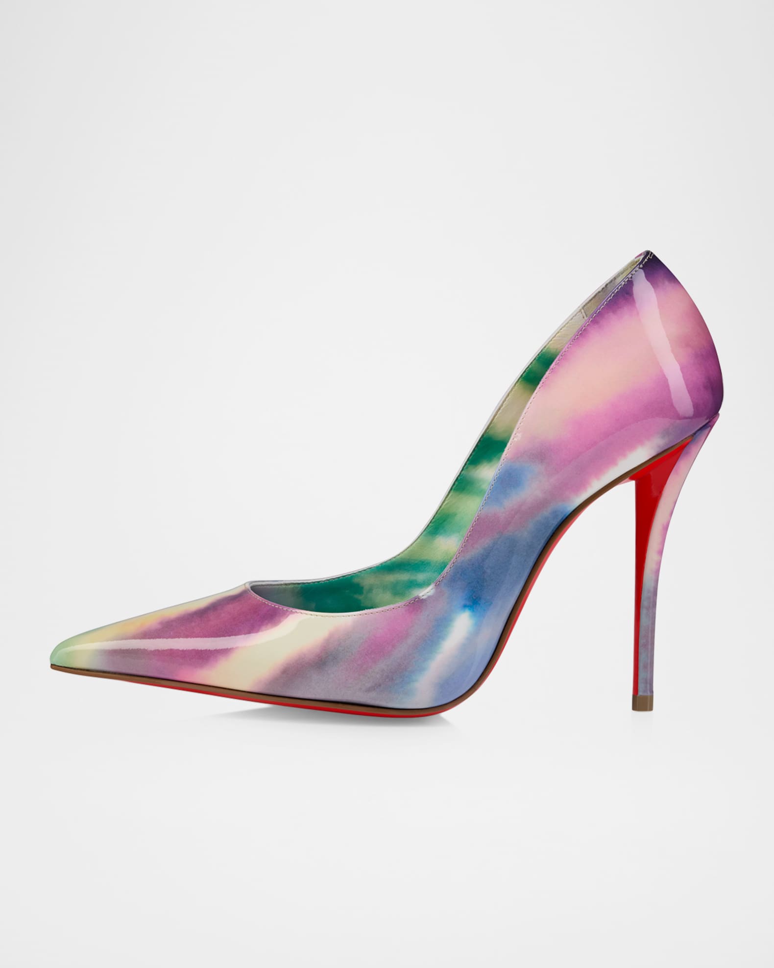Christian Louboutin 100mm Miss Z Tie-Dye Patent Leather Pumps