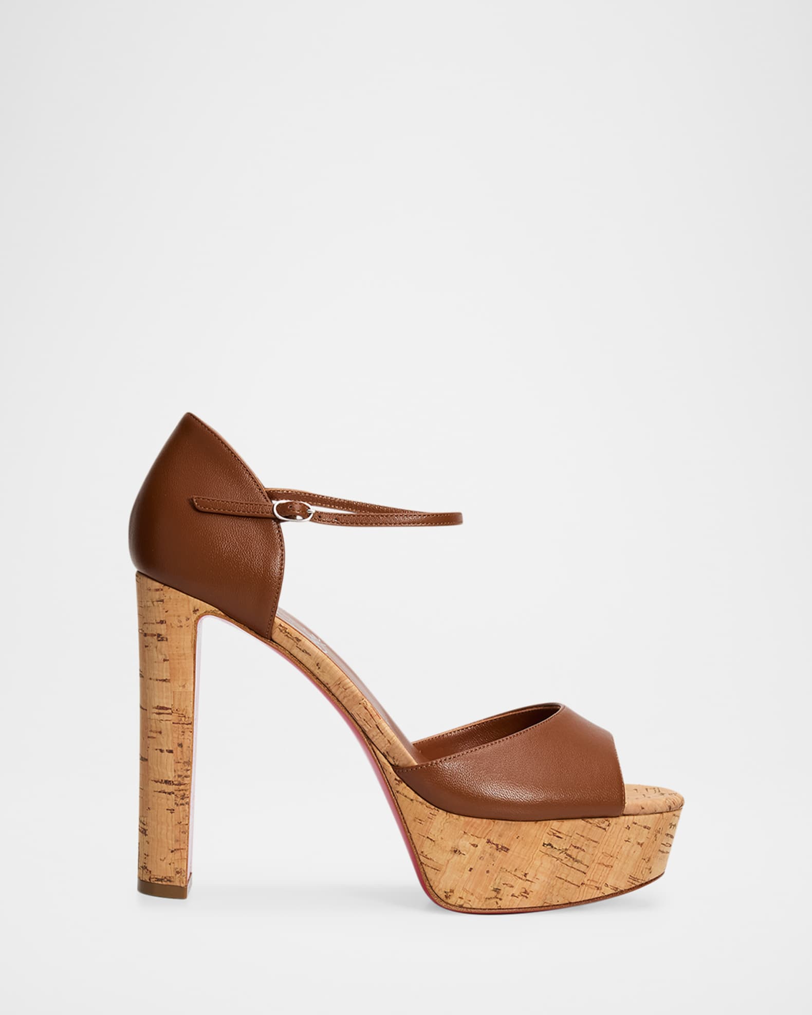 Christian Louboutin 130mm Sandaloo Leather Platform Sandals