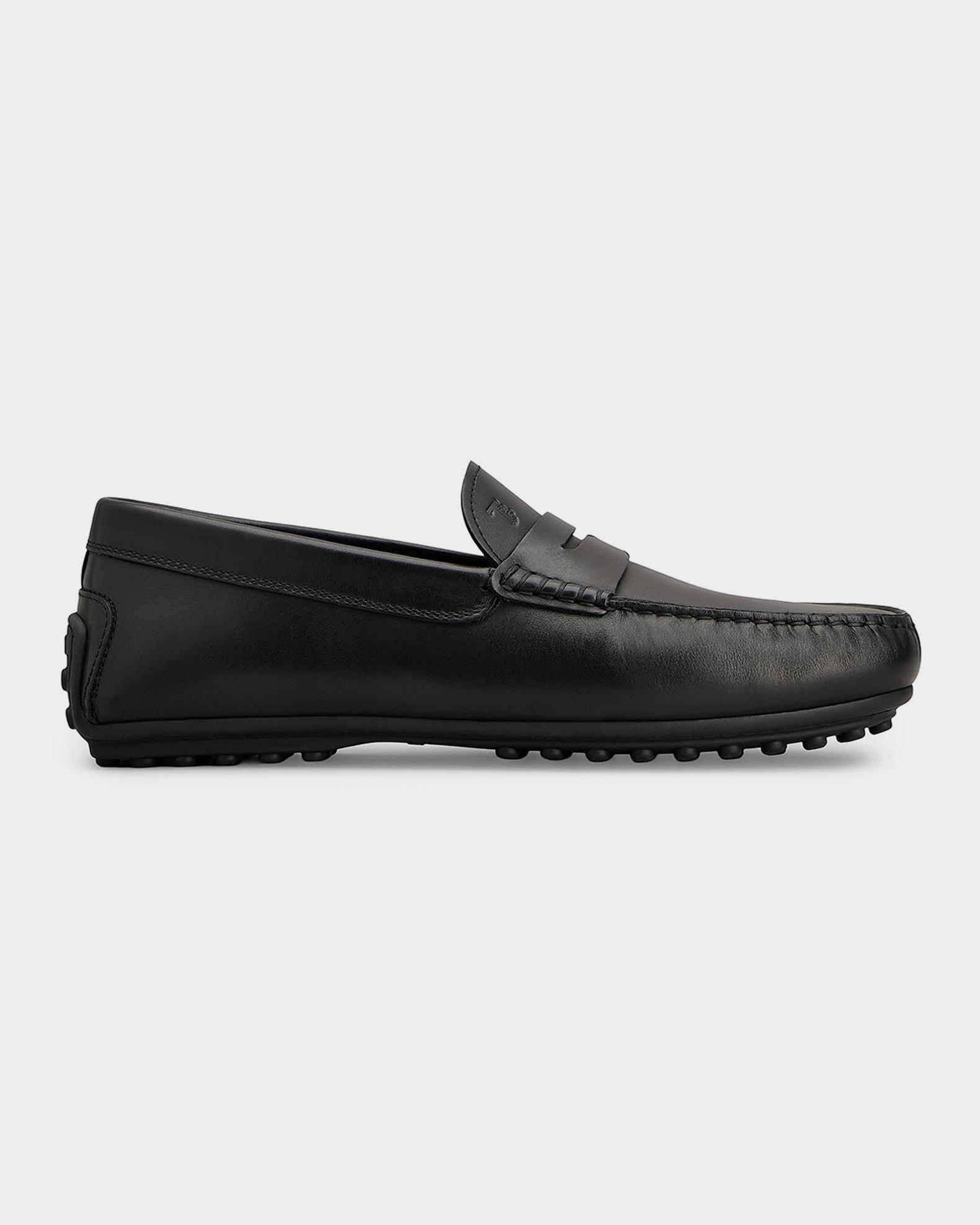 Tods Shoes Mens 8 Black Leather Slip On Loafer Classic Moc Toe Dress Casual Man BLACK Loafers in Leather XXM59K00010N6M9B999 | Tods main image 4