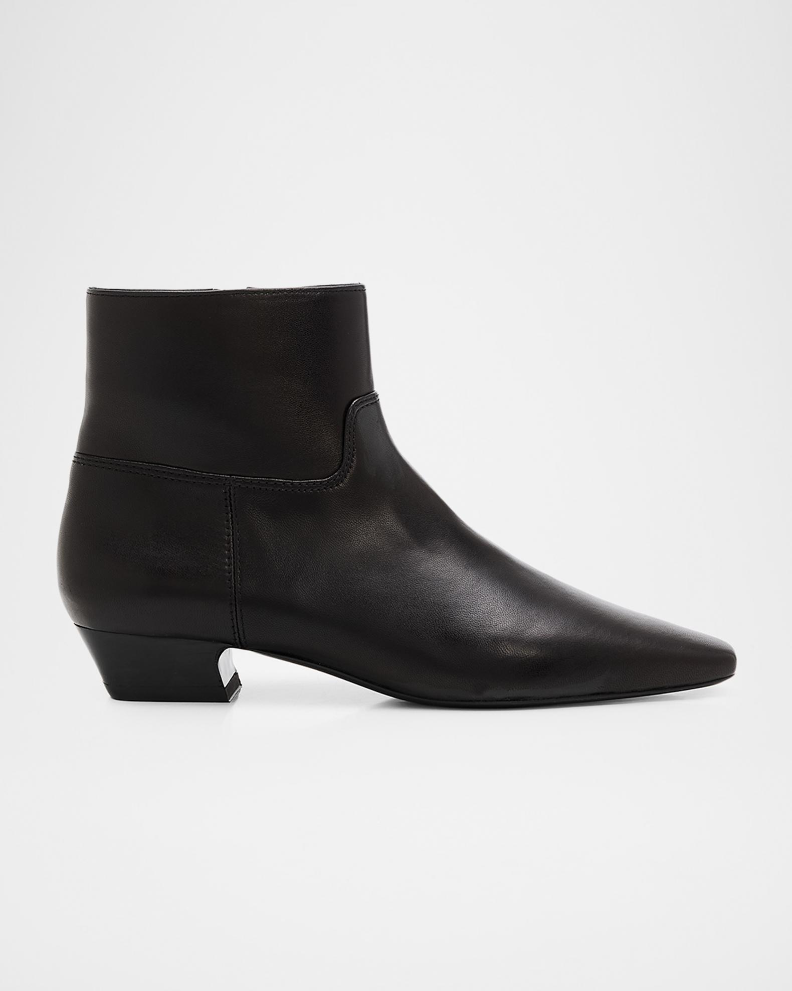 Stuart Weitzman Leather Angel Leather Zip Ankle Boots SJ201 Black Size 10M NWB Stuart Weitzman Stassi Leather Zip Ankle Boots | Neiman Marcus main image 3
