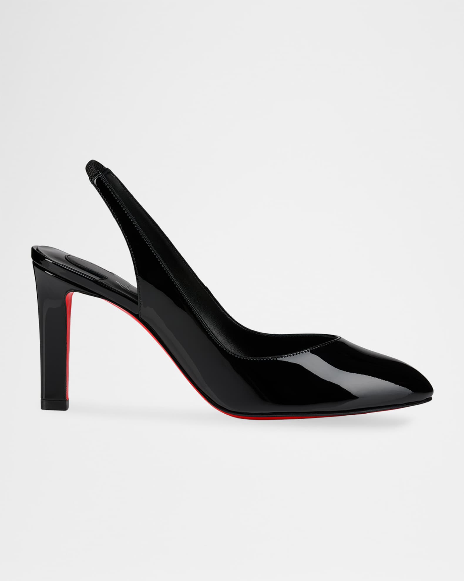 Christian Louboutin 85mm Fannylove Patent Leather Slingback Pumps