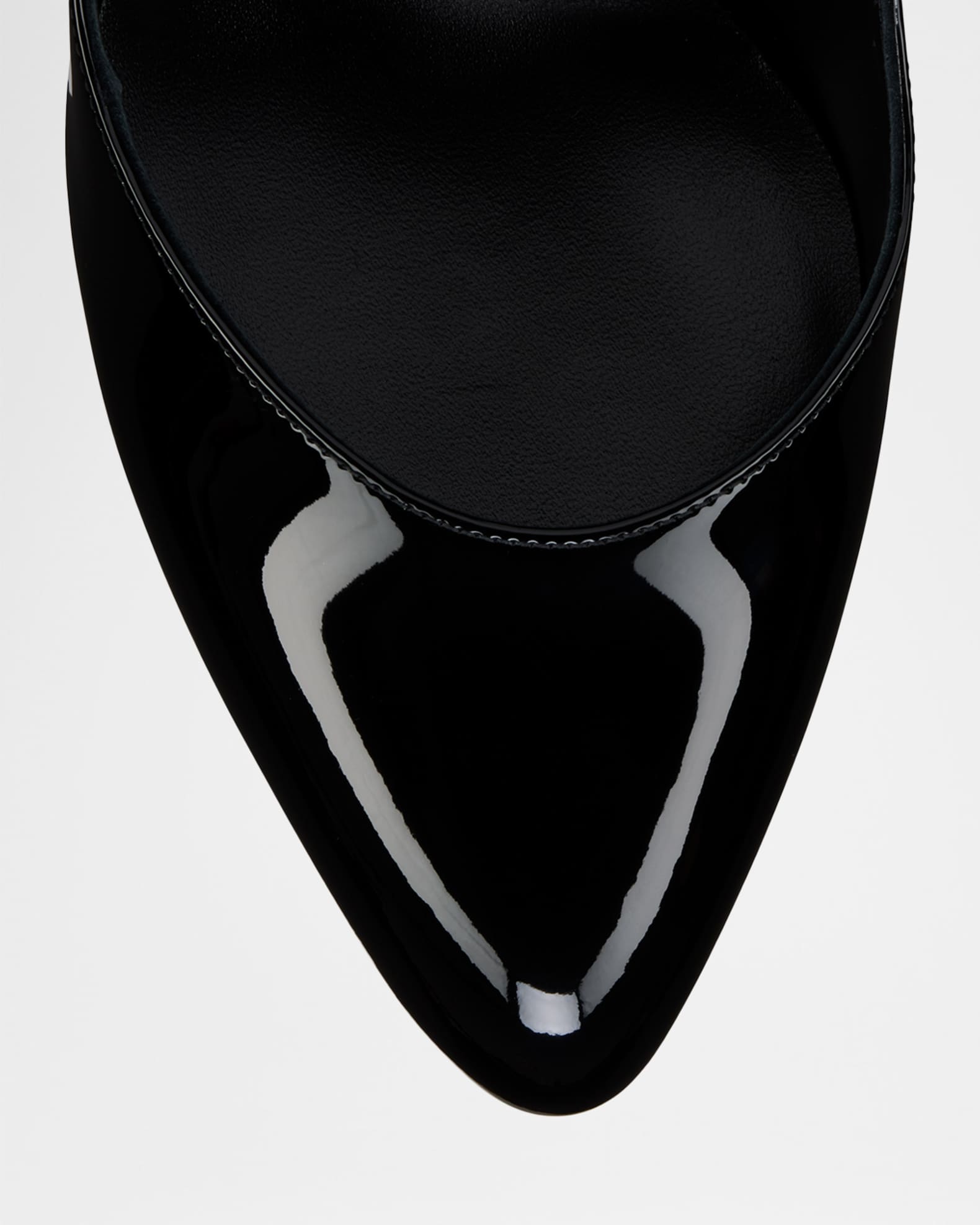 Christian Louboutin 85mm Fannylove Patent Leather Slingback Pumps
