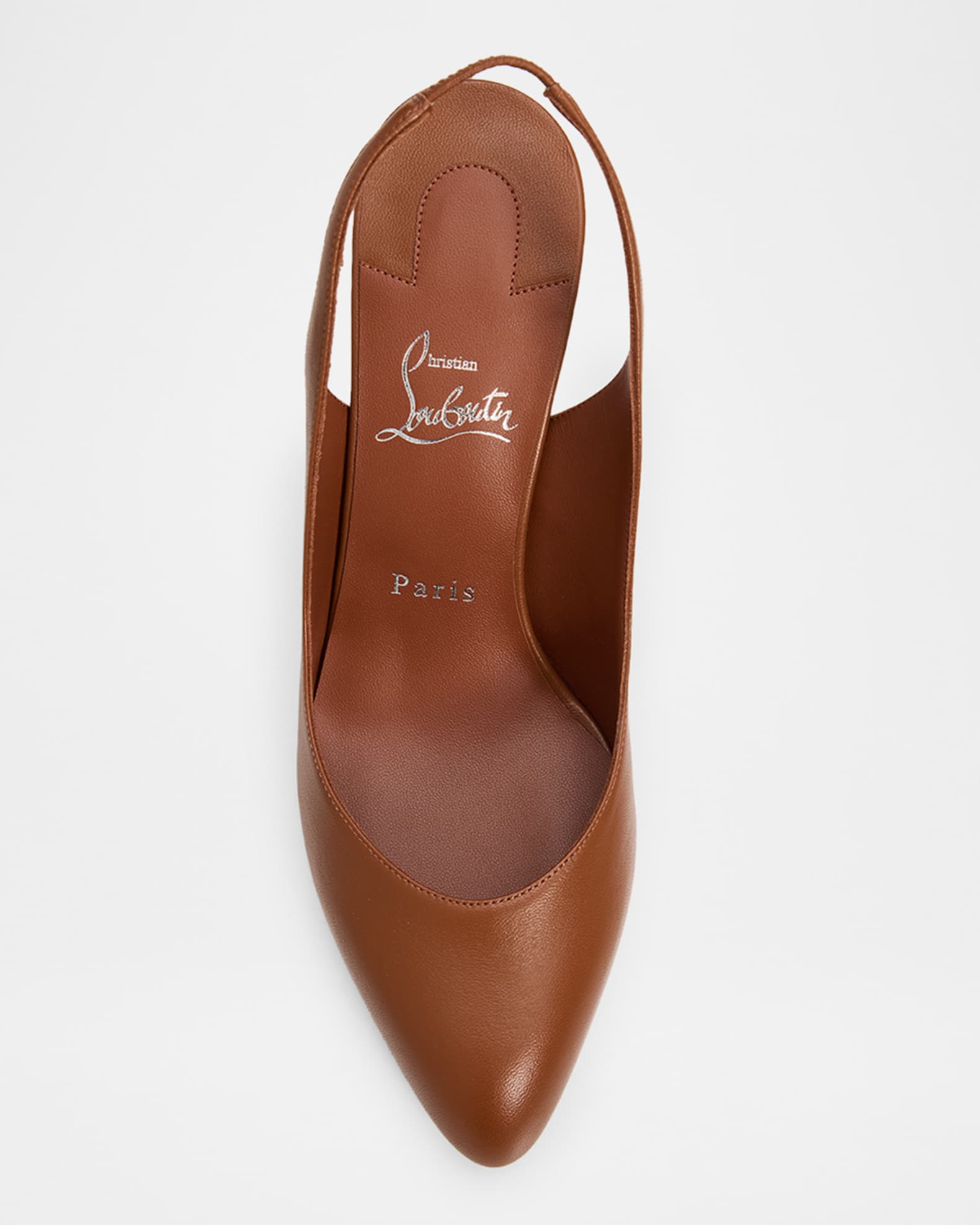 Christian Louboutin 85mm Fannylove Leather Slingback Pumps