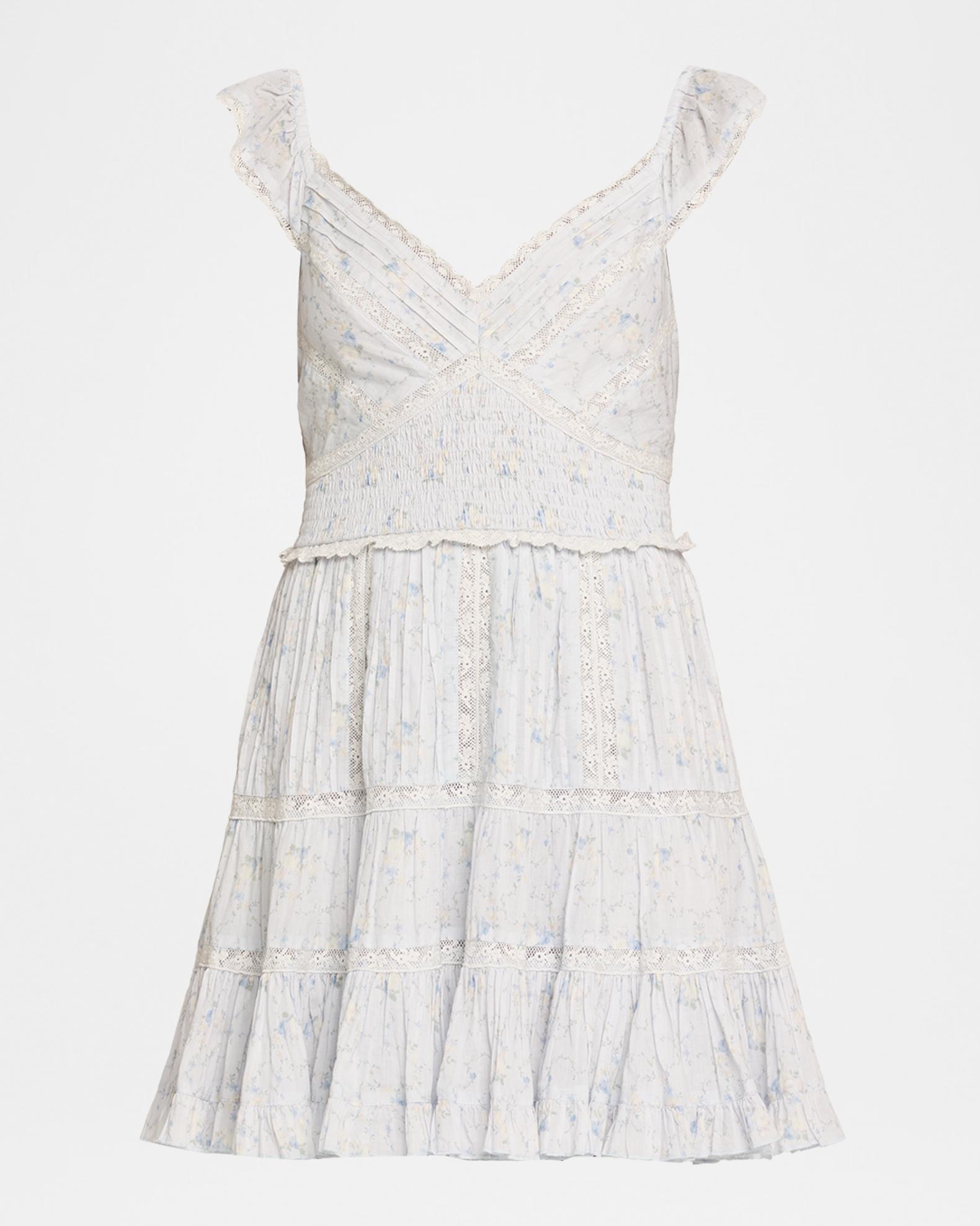 LoveShackFancy Presline Floral Mini Dress | Neiman Marcus
