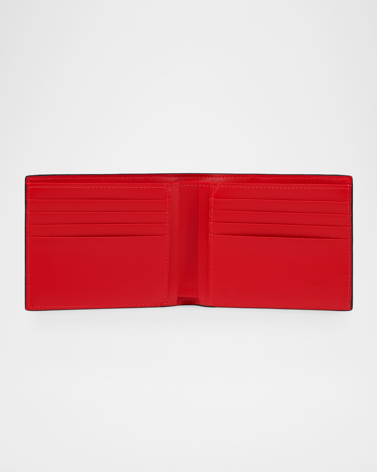 Christian Louboutin Men's Canopy Bifold Wallet in Brushed Leather