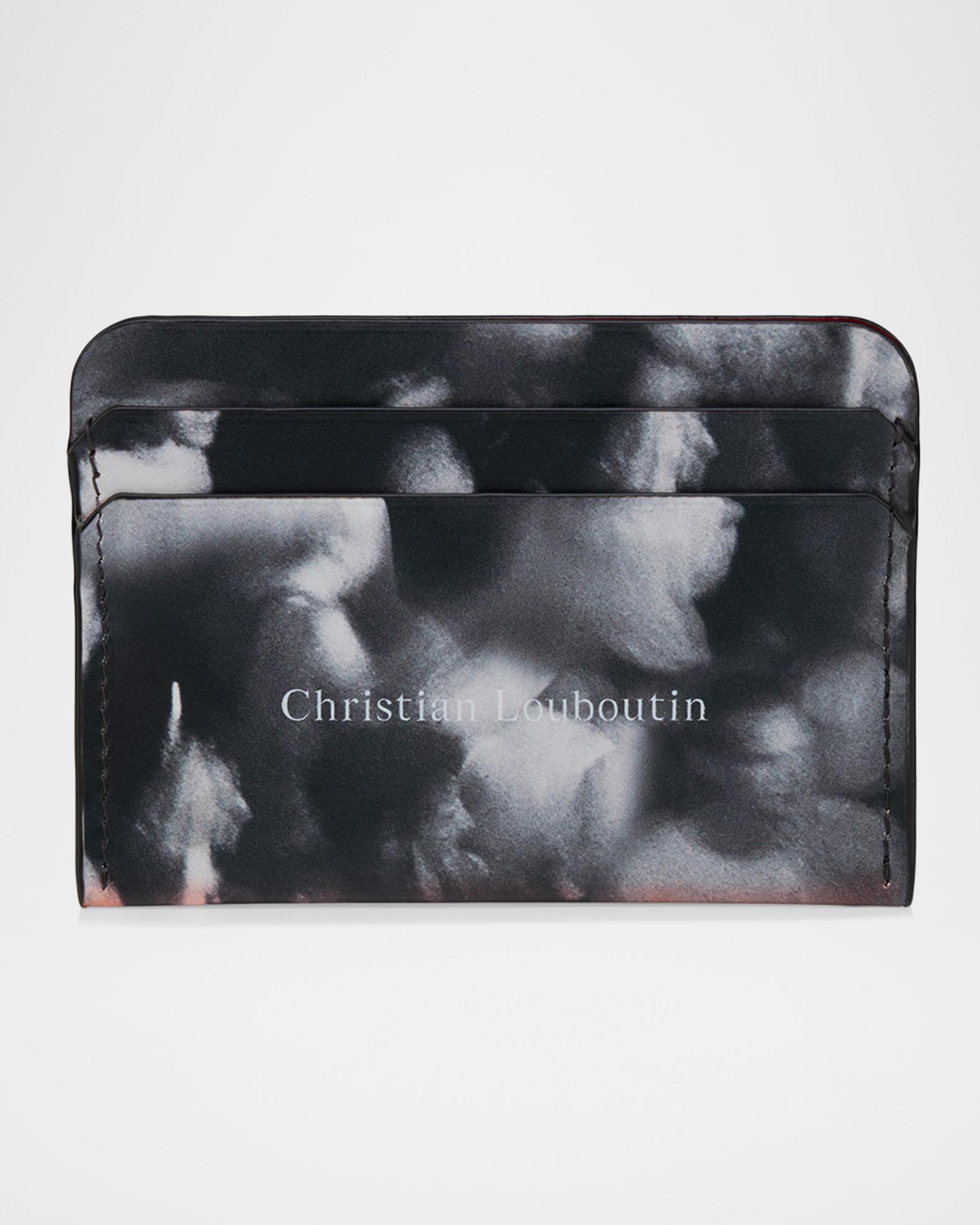Christian Louboutin Men's Canopy Printed Leather Card Holder