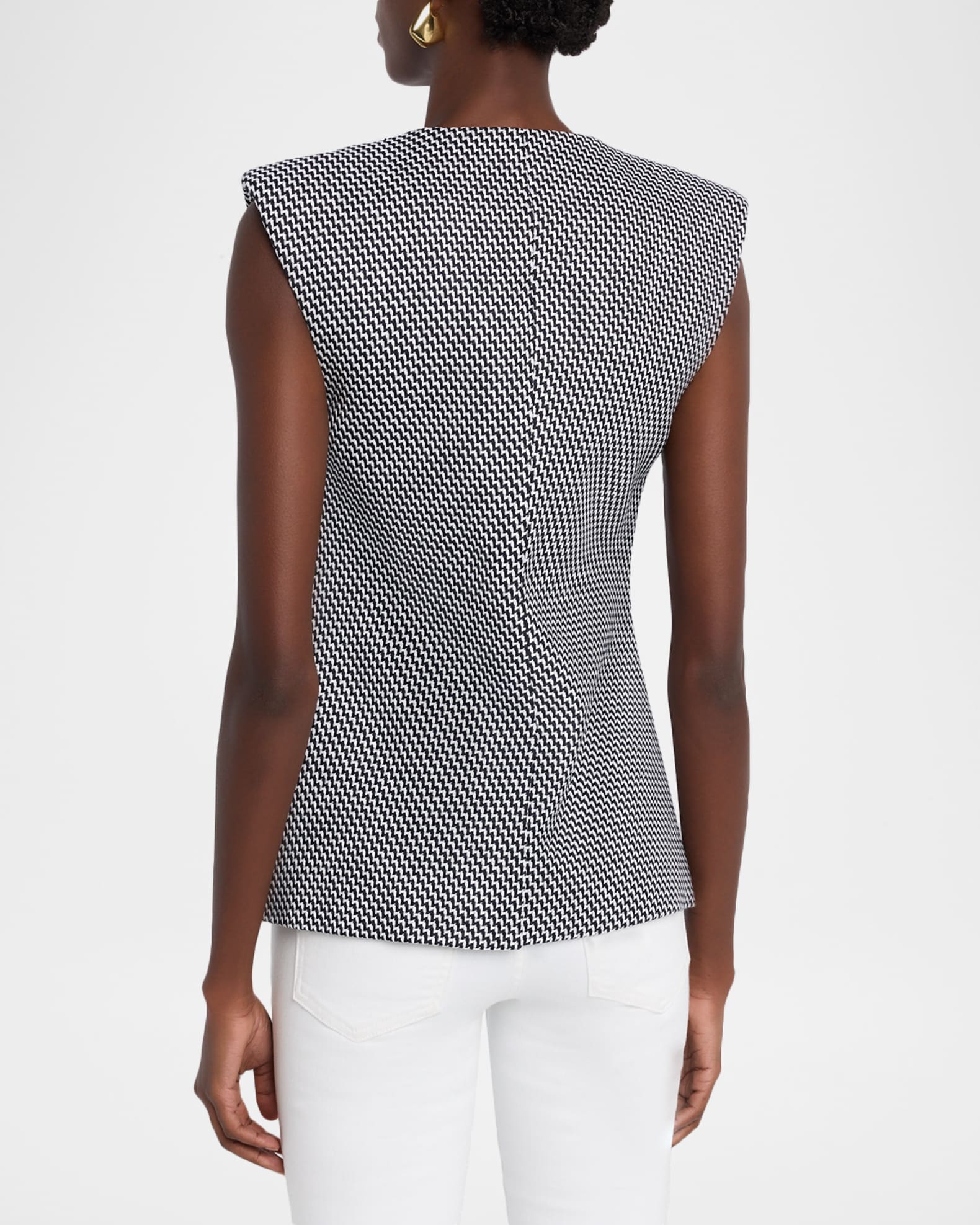 Veronica Beard Tamara Single-Breasted Split-Hem Vest | Neiman Marcus