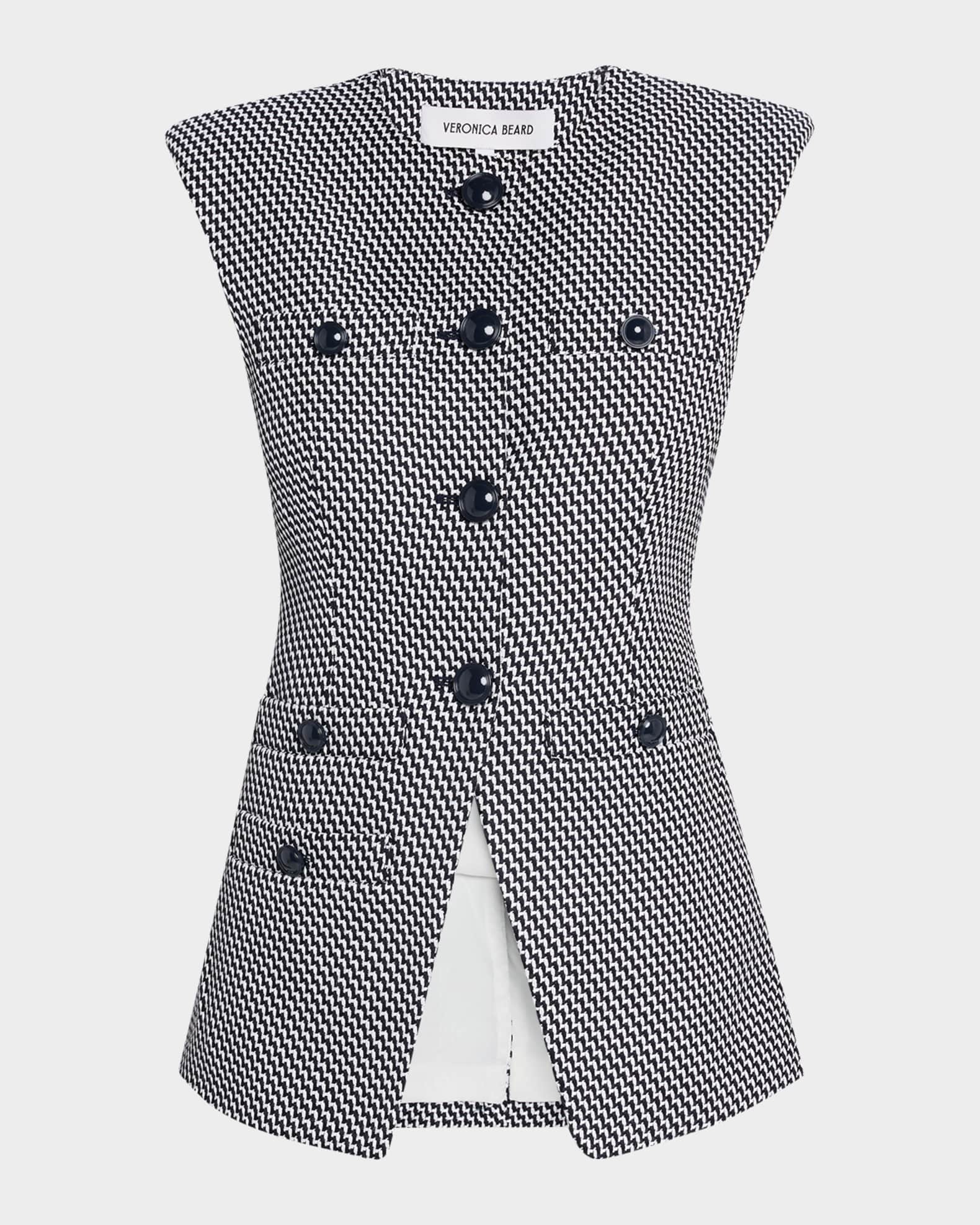 Veronica Beard Tamara Single-Breasted Split-Hem Vest | Neiman Marcus