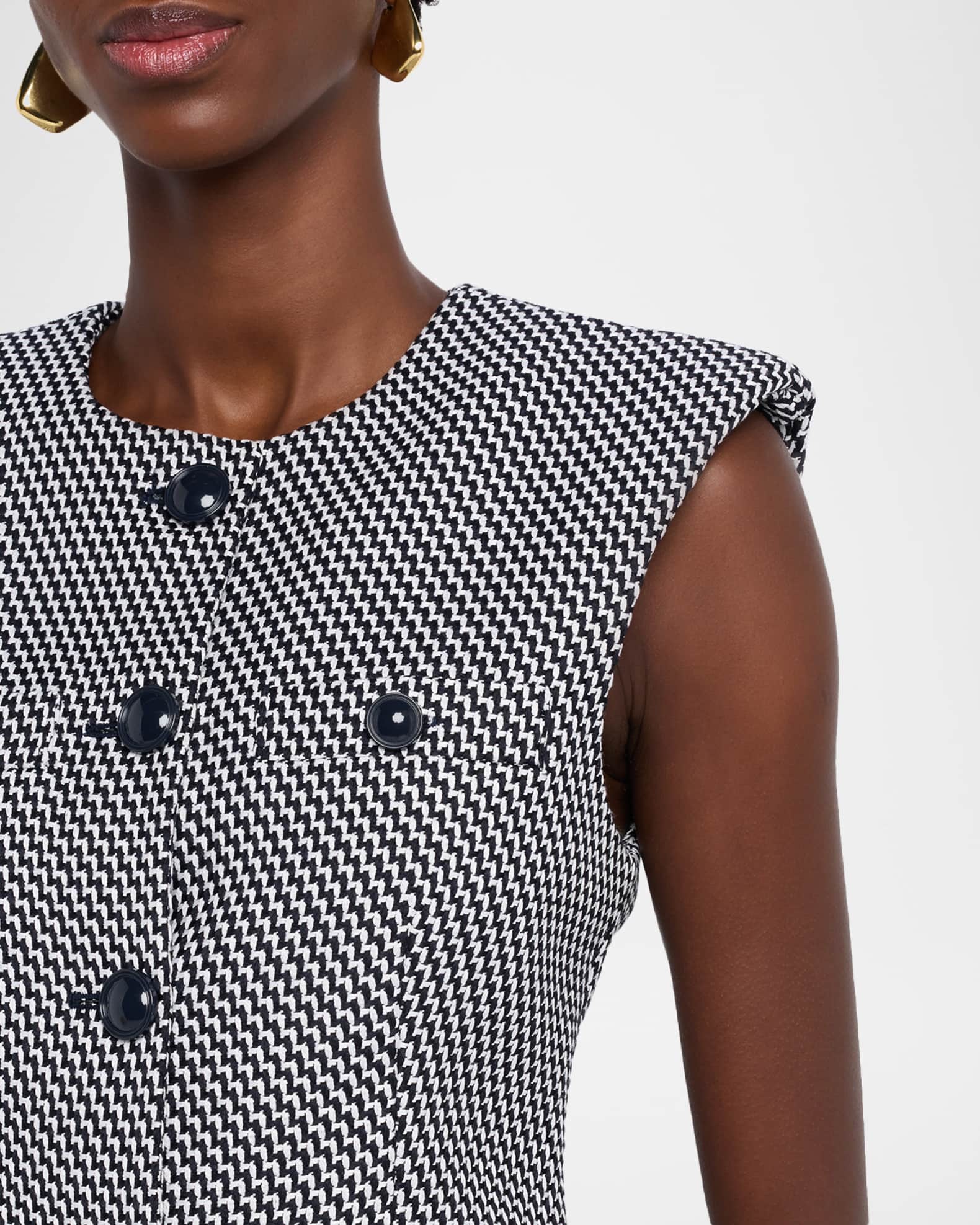 Veronica Beard Tamara Single-Breasted Split-Hem Vest | Neiman Marcus