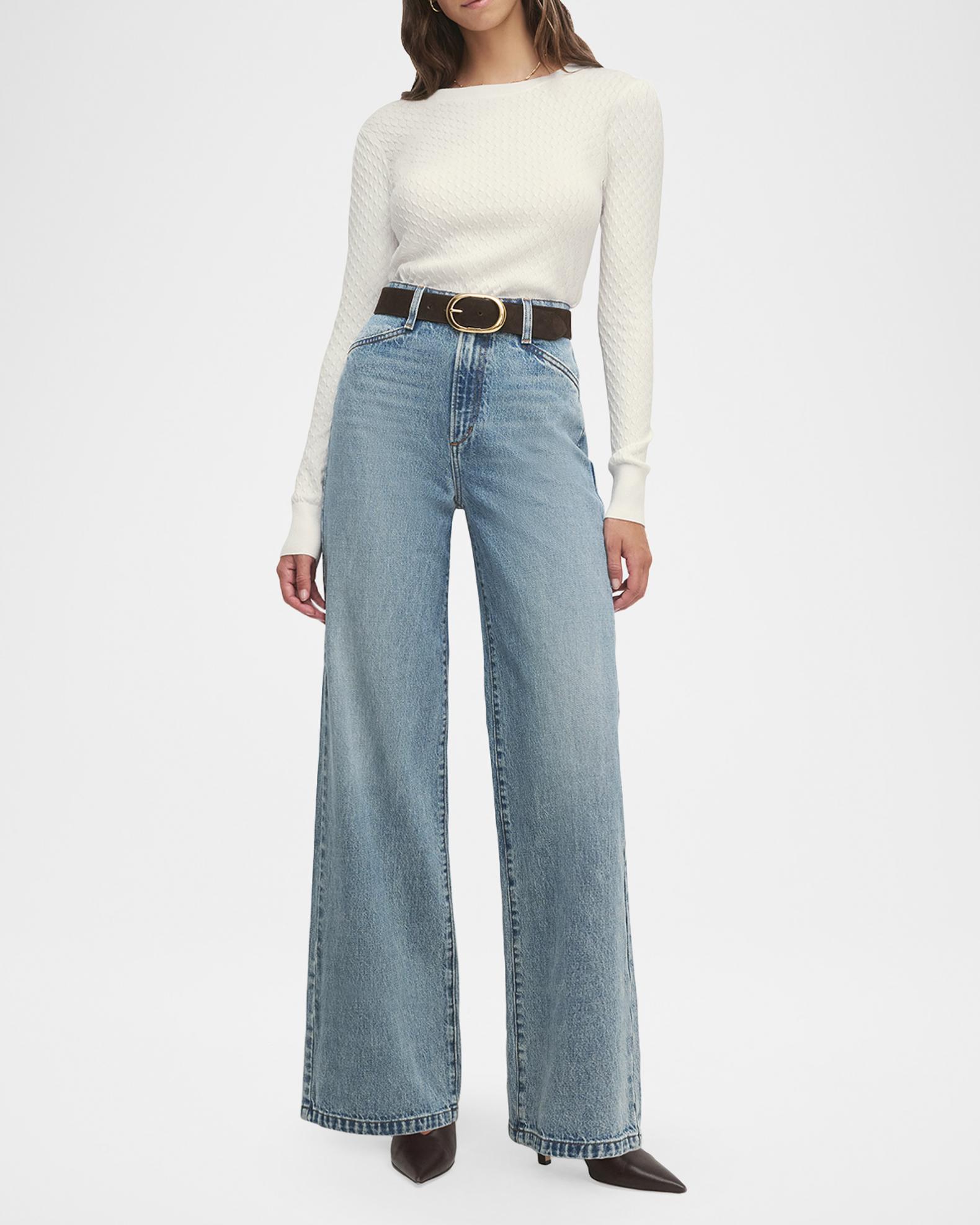 Favorite Daughter The Mischa Super High-Rise Wide-Leg Jeans | Neiman Marcus