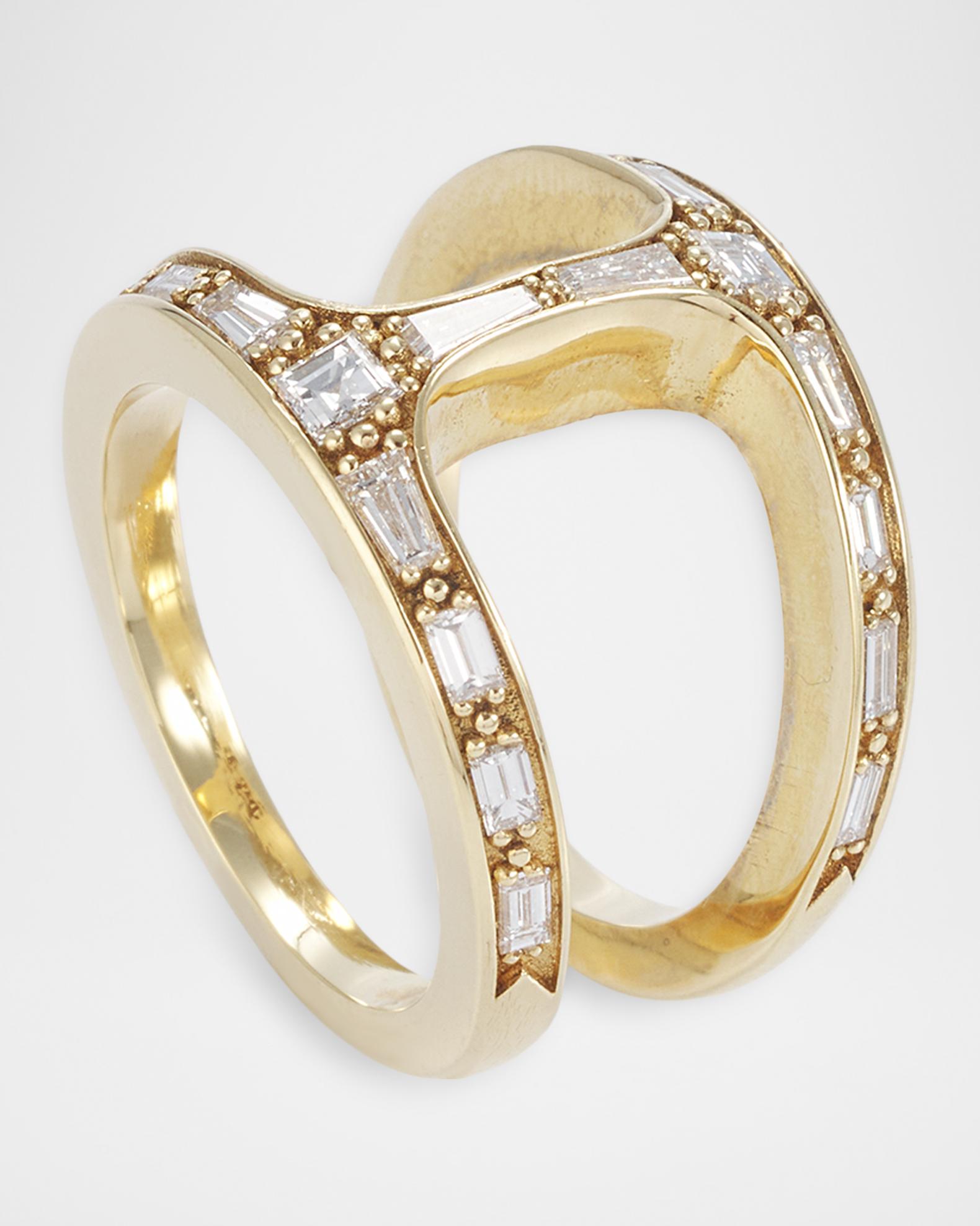 Hoorsenbuhs Phantom Baguette Ring with Diamonds | Neiman Marcus