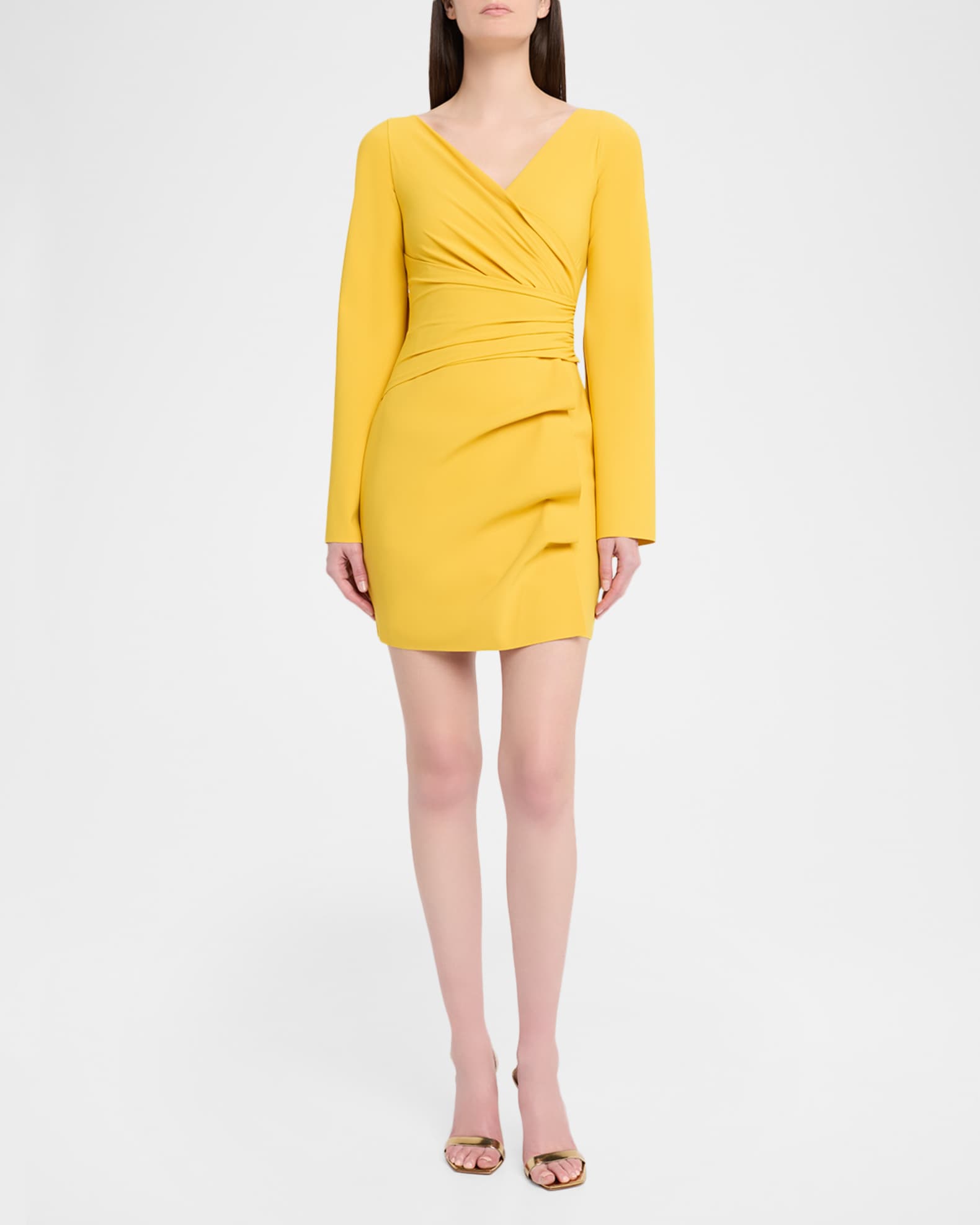 bodycon slip dress mini Niella Long Sleeve Wrap Mini Dress