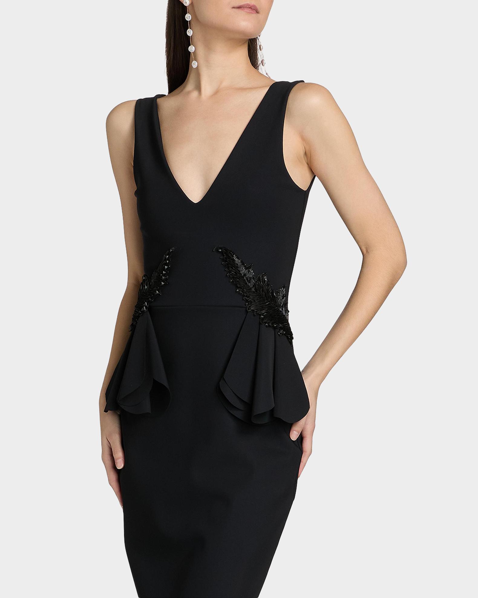 Chiara Boni La Petite Robe Nawa Deep V-Neck Beaded Mermaid Gown ...