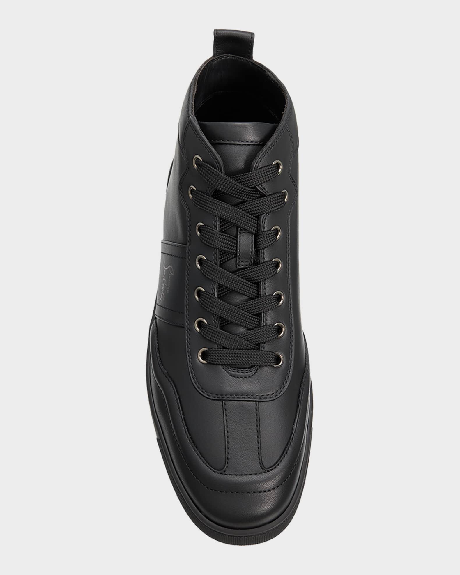 Christian Louboutin Men's Retero High-Top Sneakers in Leather