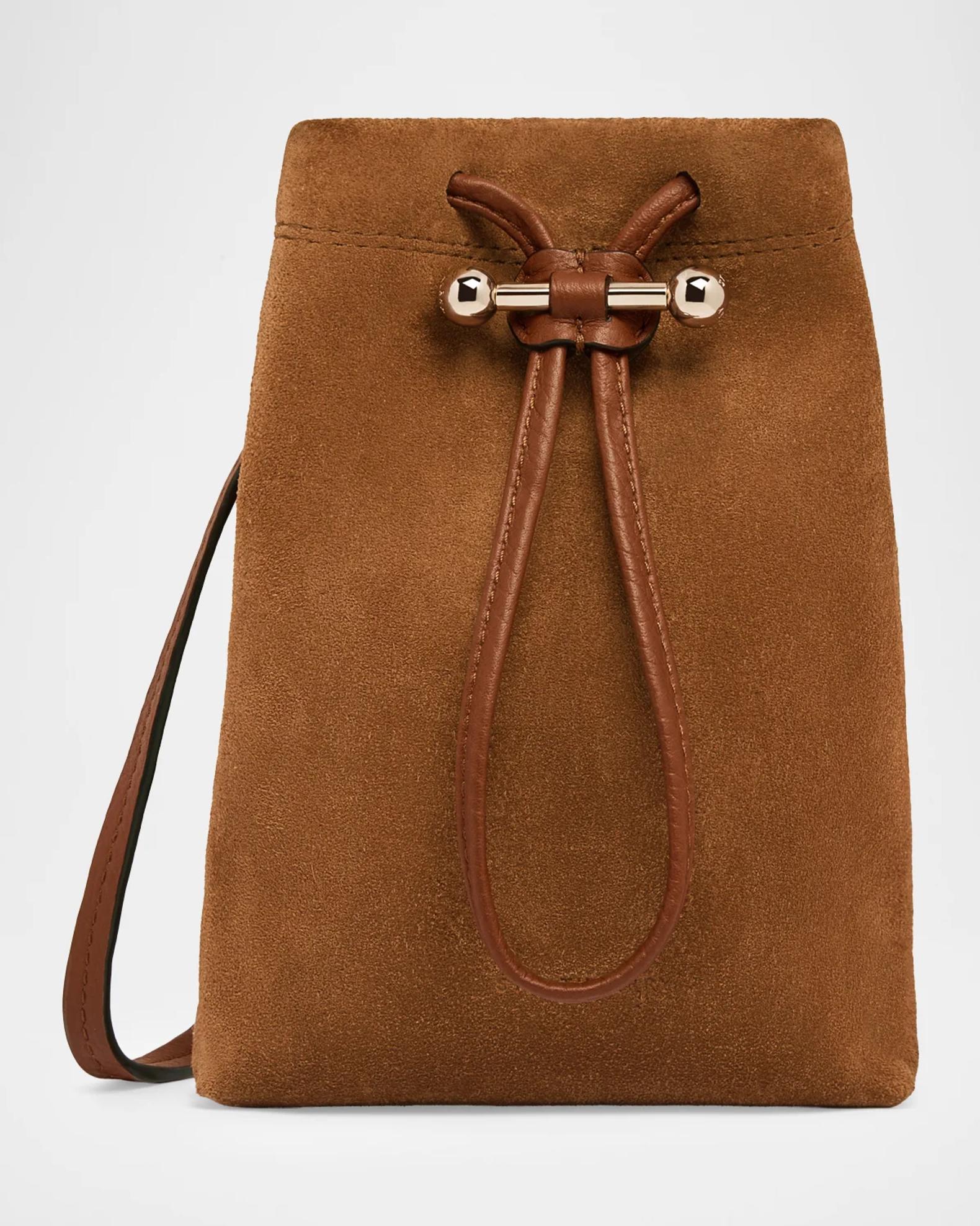 Strathberry Osette Large Suede Pouch Bag | Neiman Marcus