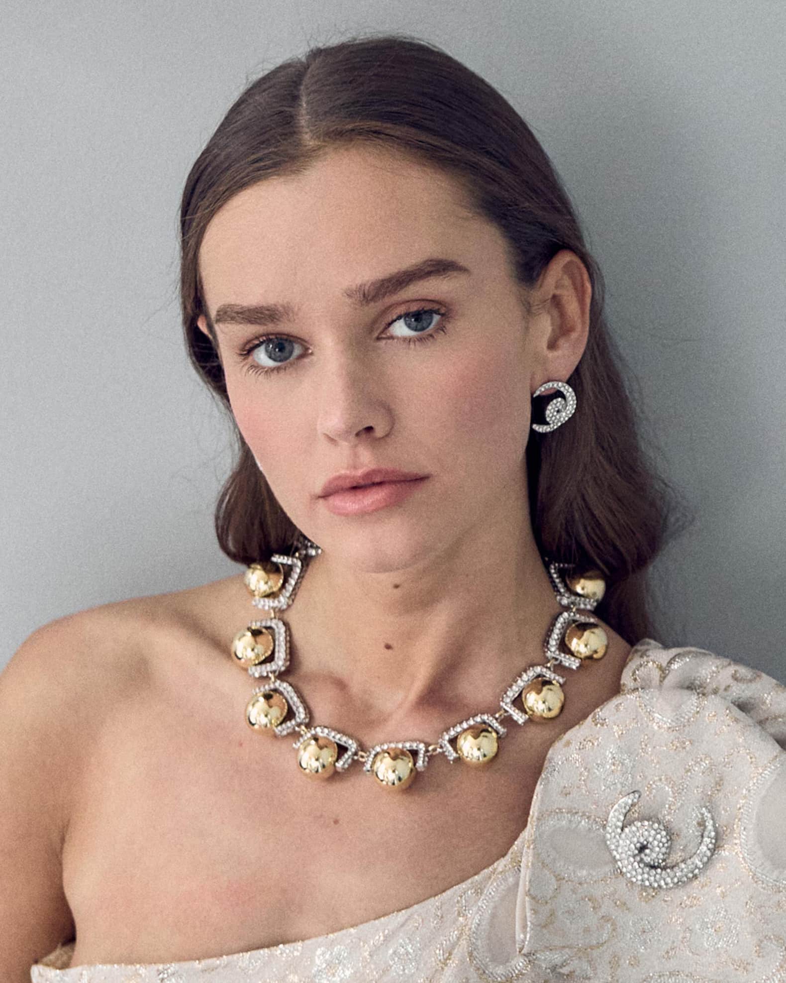 Lele Sadoughi Crystal Pinball Pave Necklace | Neiman Marcus