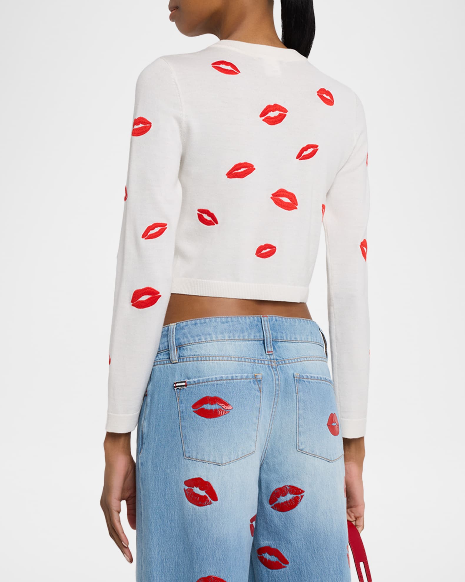 Alice+olivia♥リップ柄カーディガン Alice + Olivia Daroda Lip Cardigan | Nordstrom