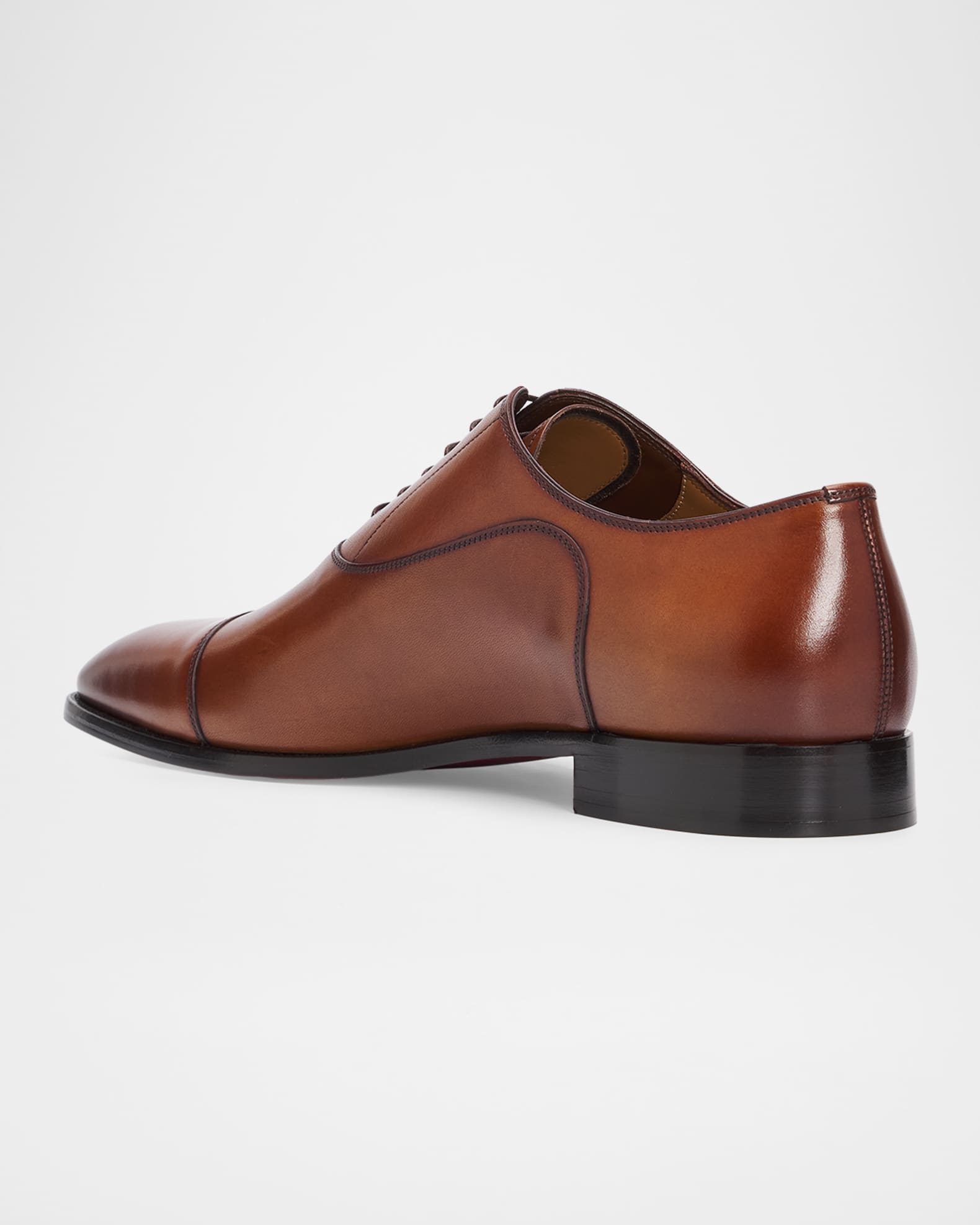christian louboutin brown dress shoes Christian Louboutin Surcity Lace-Up Dress Shoes Leather Brown 46