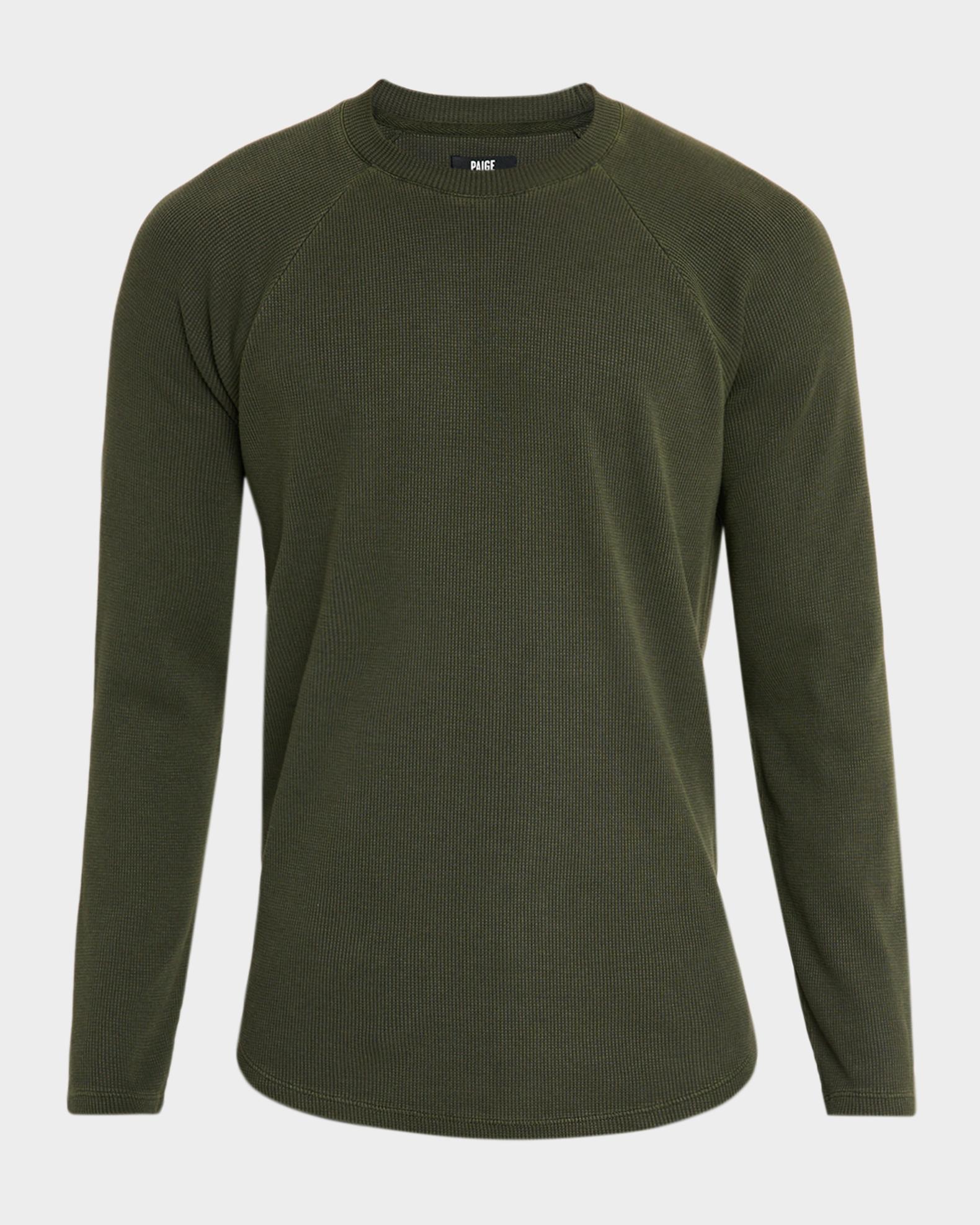PAIGE Men's Davies Waffle Knit Raglan T-Shirt | Neiman Marcus