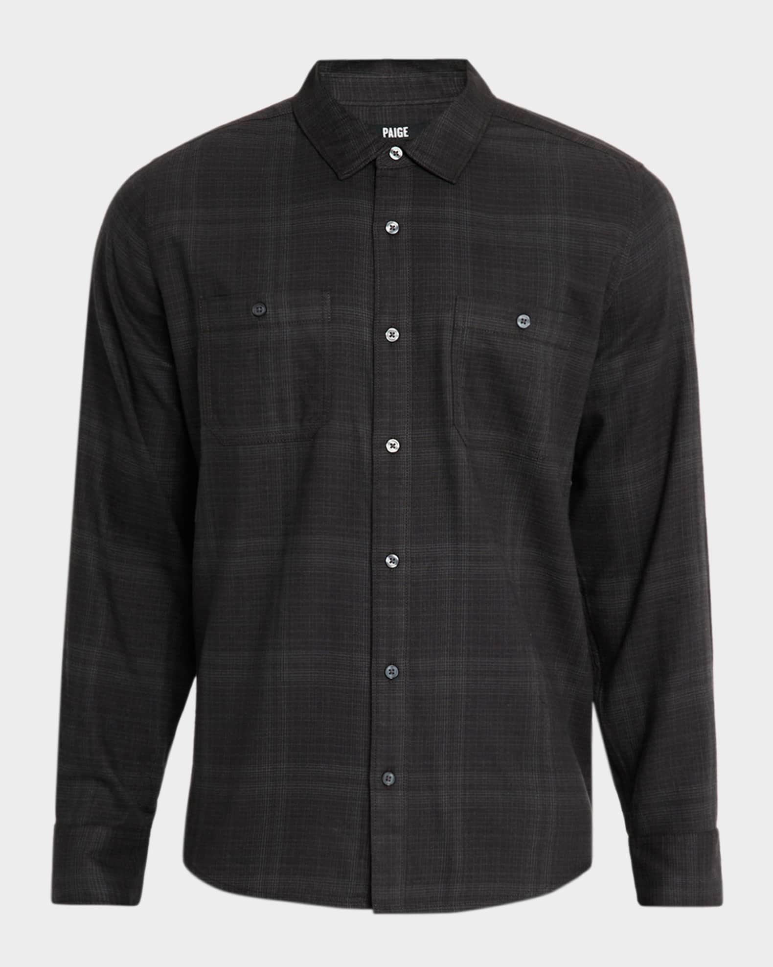 everett gingham dress shirt Paige Everett Shirt Charcoal/Sky M770K30-6261  Giovanni's Fine Fashions