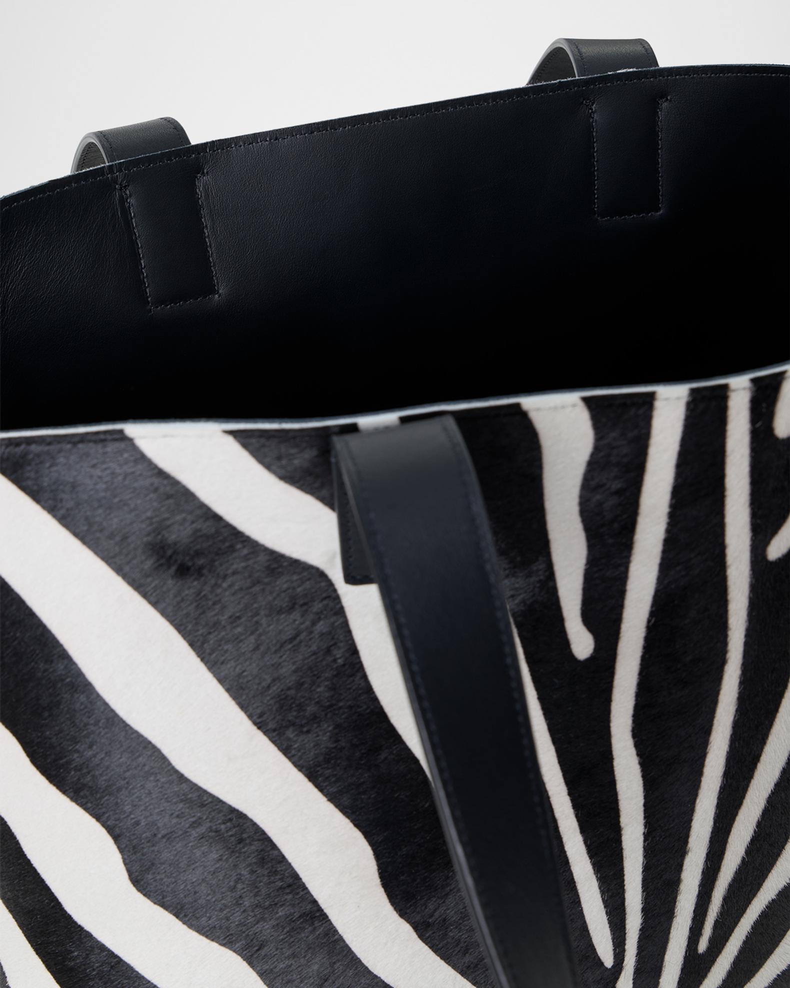 Akris Ai Medium Zebra-Print Top-Handle Tote Bag | Neiman Marcus