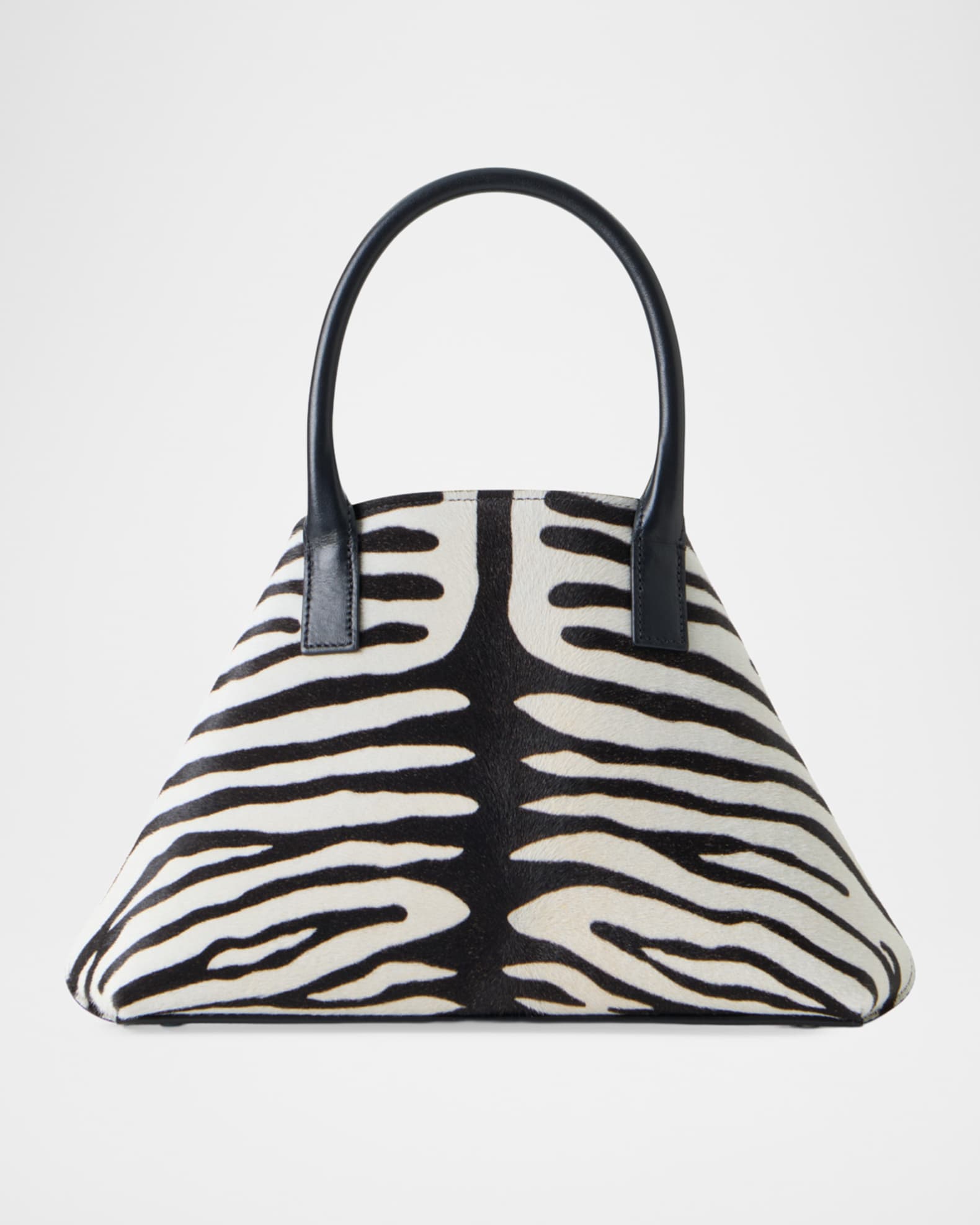 Akris Ai Small Zebra-Print Top-Handle Tote Bag | Neiman Marcus