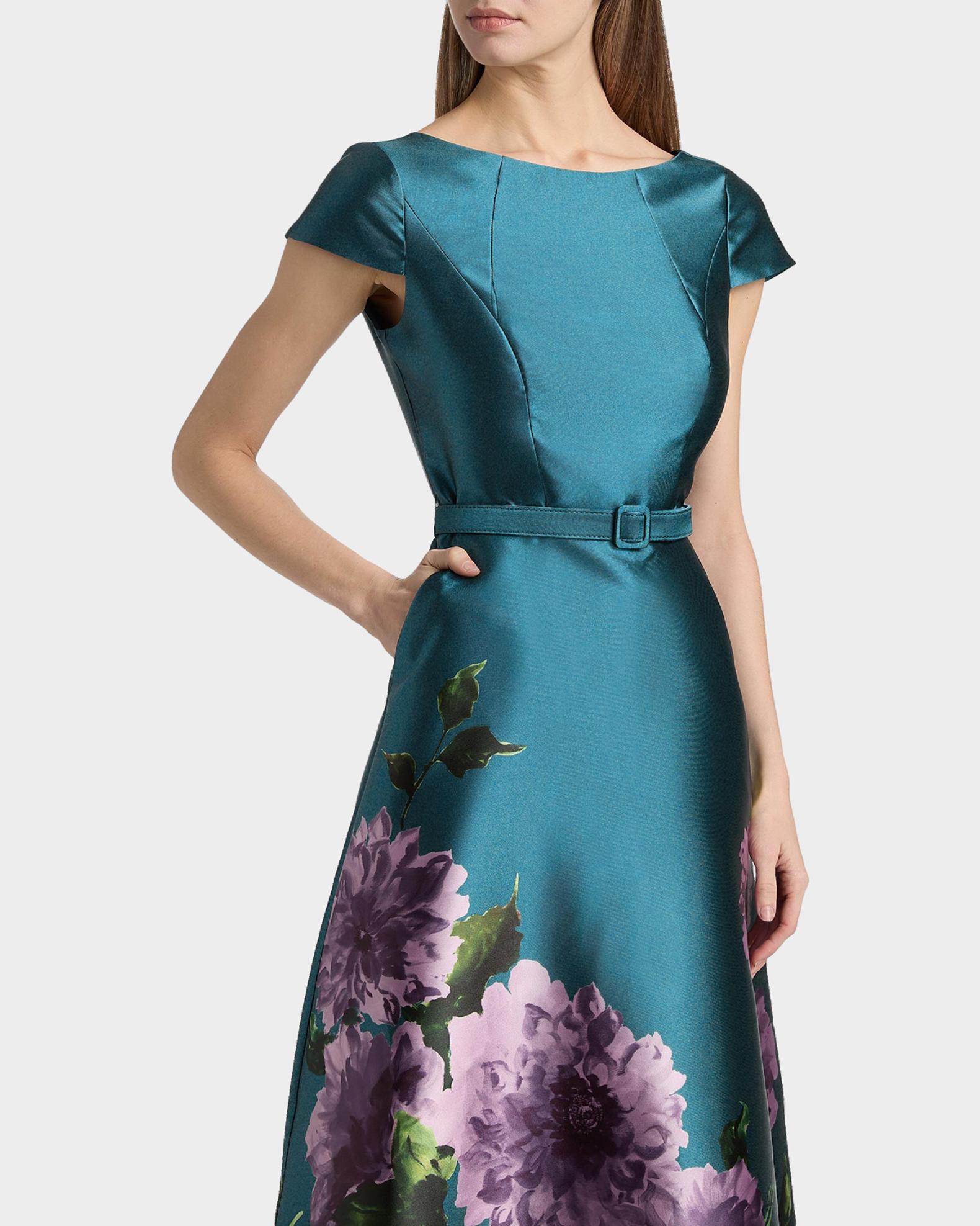 floral cocktail dress australia MAVIS Embroidered A-Line Illusion Neckline Wedding Dress Chiffon Swatch Color V4 Floral embroidered A Size:15/15.5