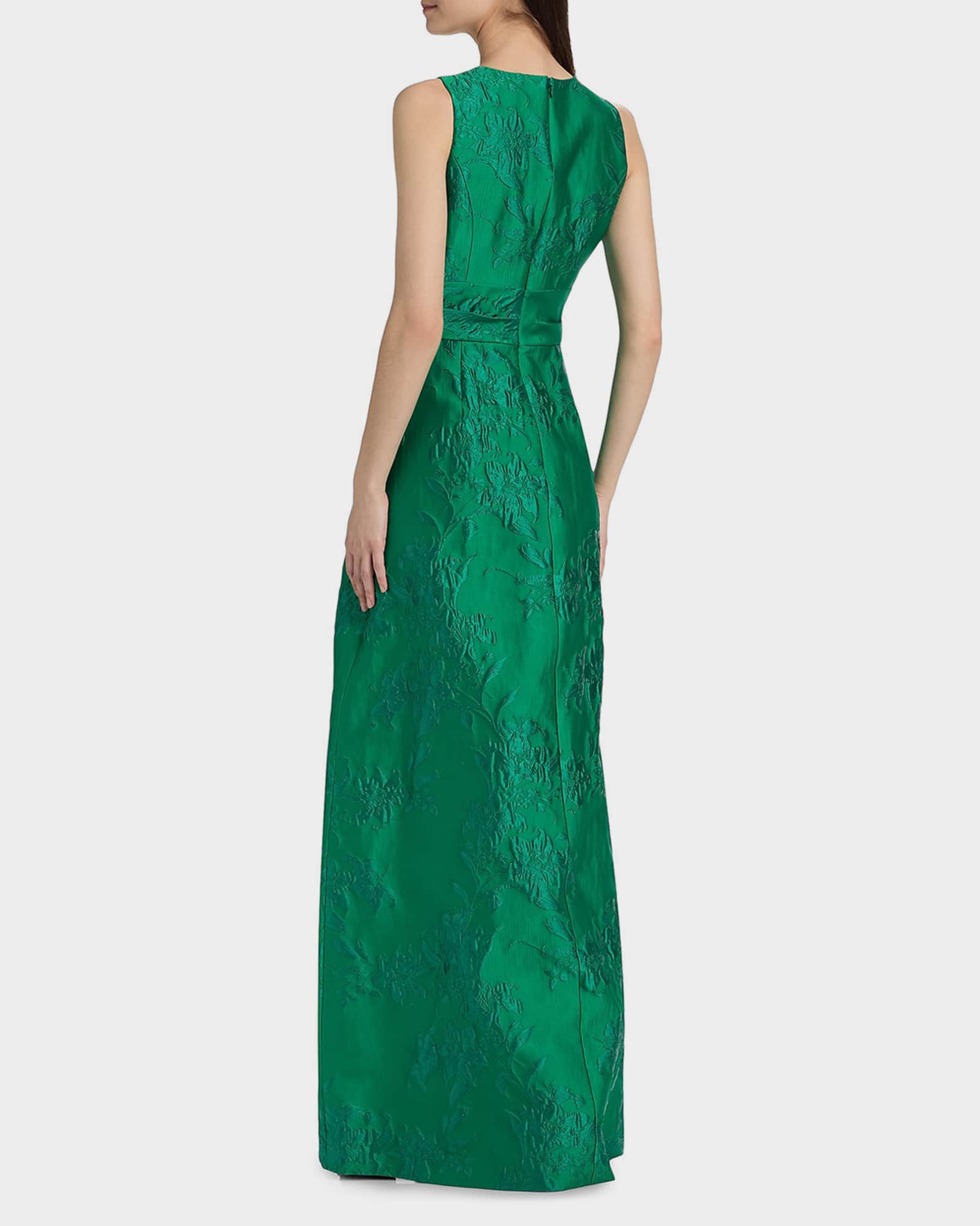 knee length dresses for ladies Kay Unger Luciana Column Gown in Midnight Blue