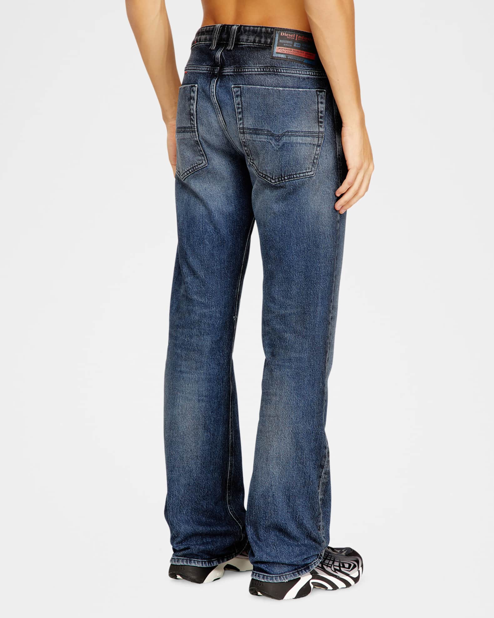 Diesel Men's D-2007 Straight Leg Medium-Wash Denim Jeans | Neiman