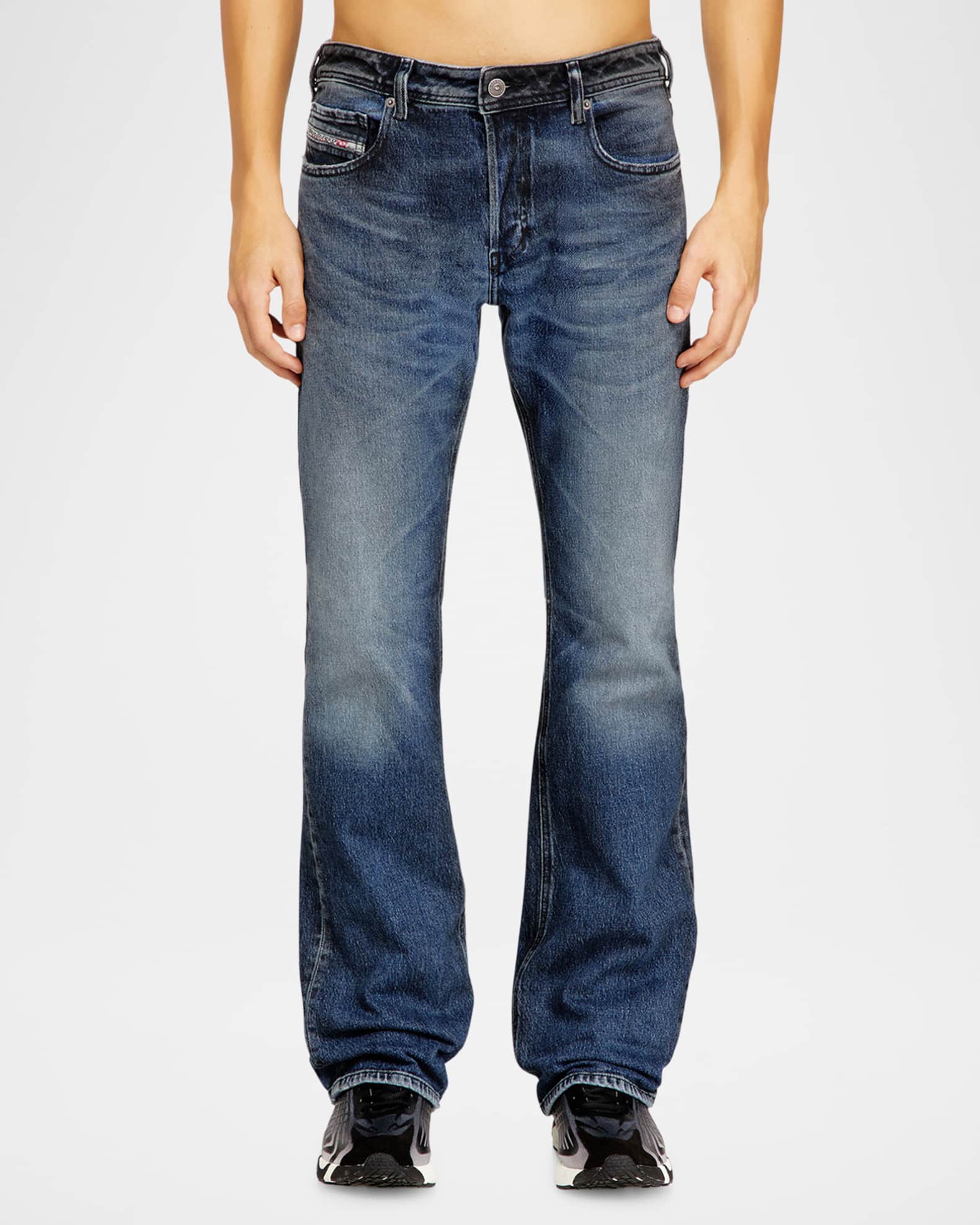Diesel Men's D-2007 Straight Leg Medium-Wash Denim Jeans | Neiman