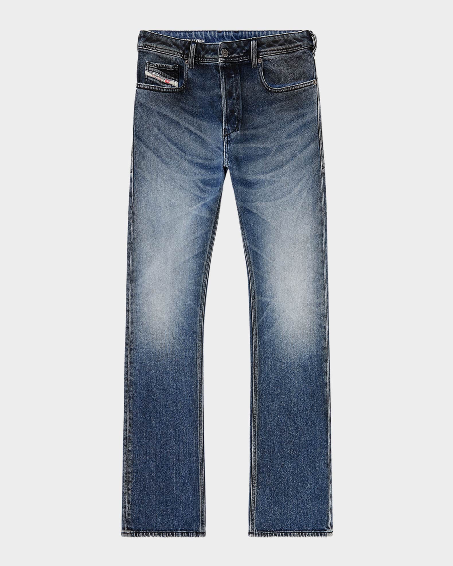 Diesel Men's D-2007 Straight Leg Medium-Wash Denim Jeans | Neiman