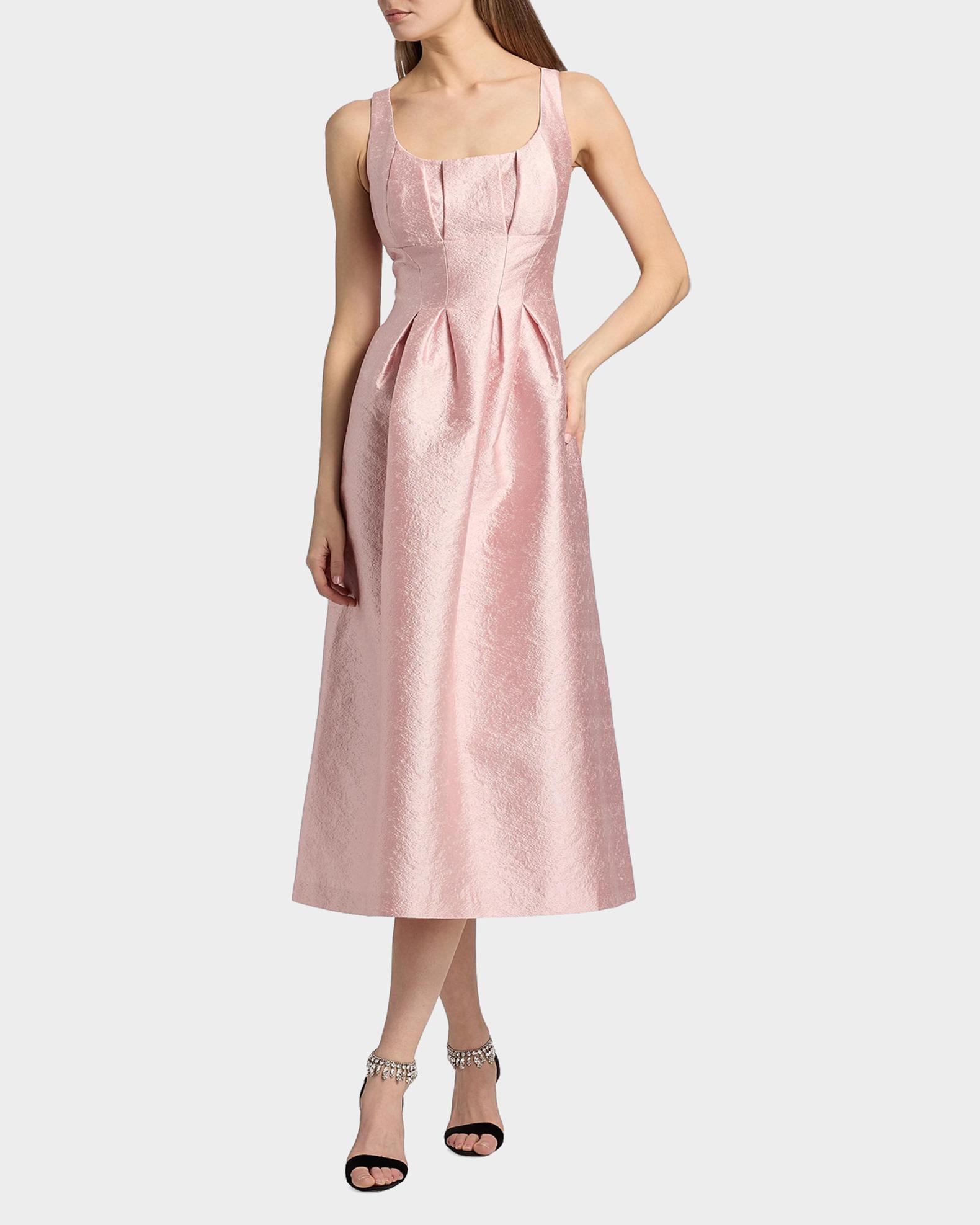 open lace back dress The Camille Dress in Powder Pink
