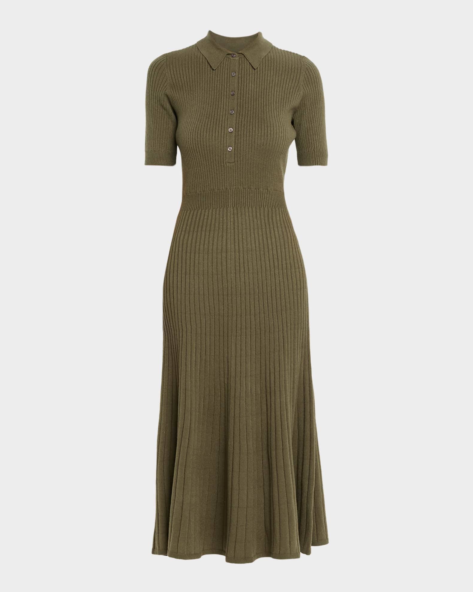 green backless knit dress V Neck Backless Green Split Knit Dress M02186