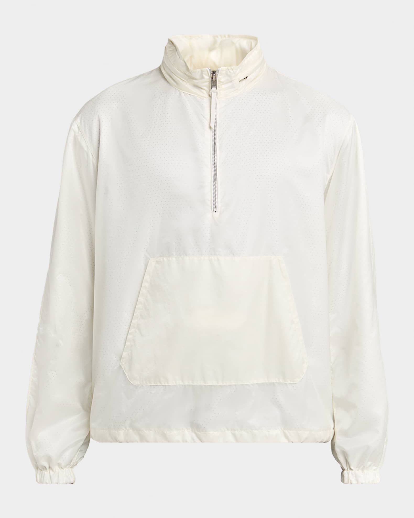 TOM FORD Men's Sheer Nylon Half-Zip Hoodie | Neiman Marcus