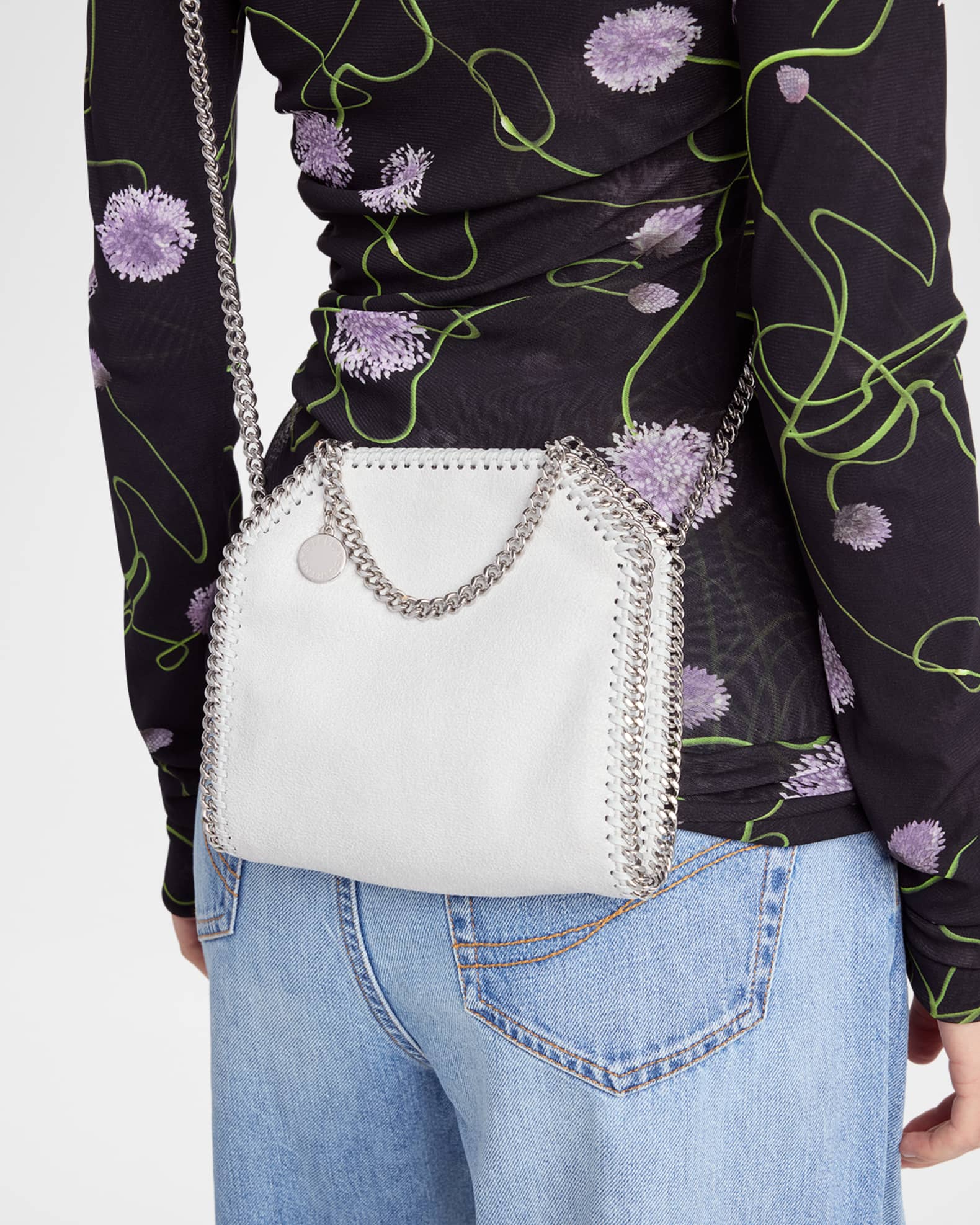 Stella McCartney Falabella Chain-Trim Mini Crossbody Bag | Neiman