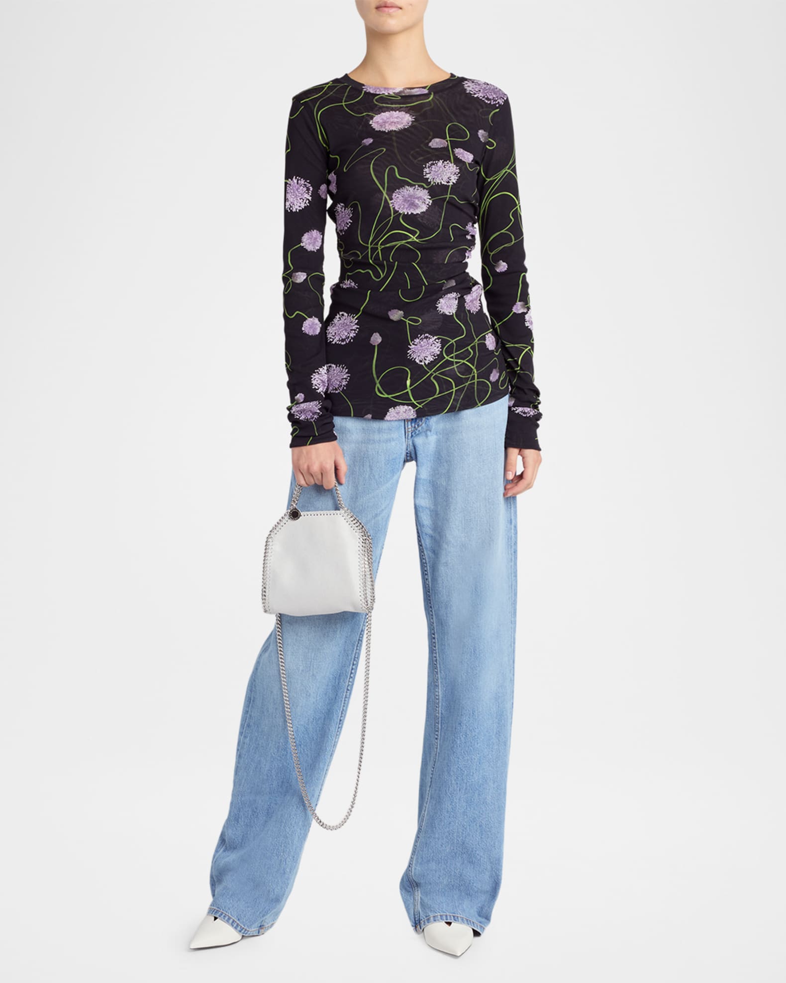 Stella McCartney Falabella Chain-Trim Mini Crossbody Bag | Neiman