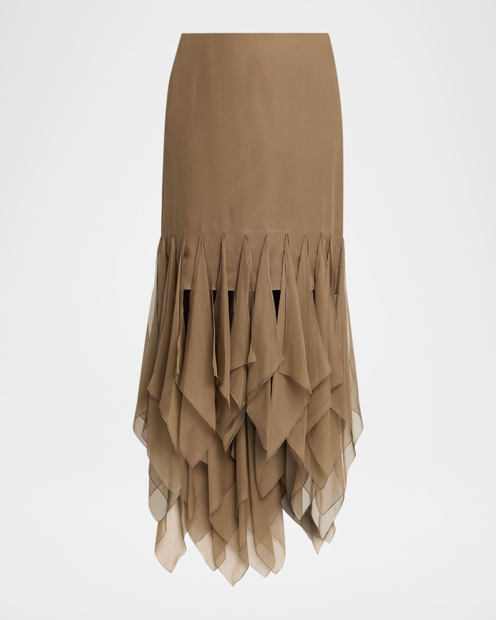 Valentino Garavani Asymmetrical Chiffon Skirt | Neiman Marcus